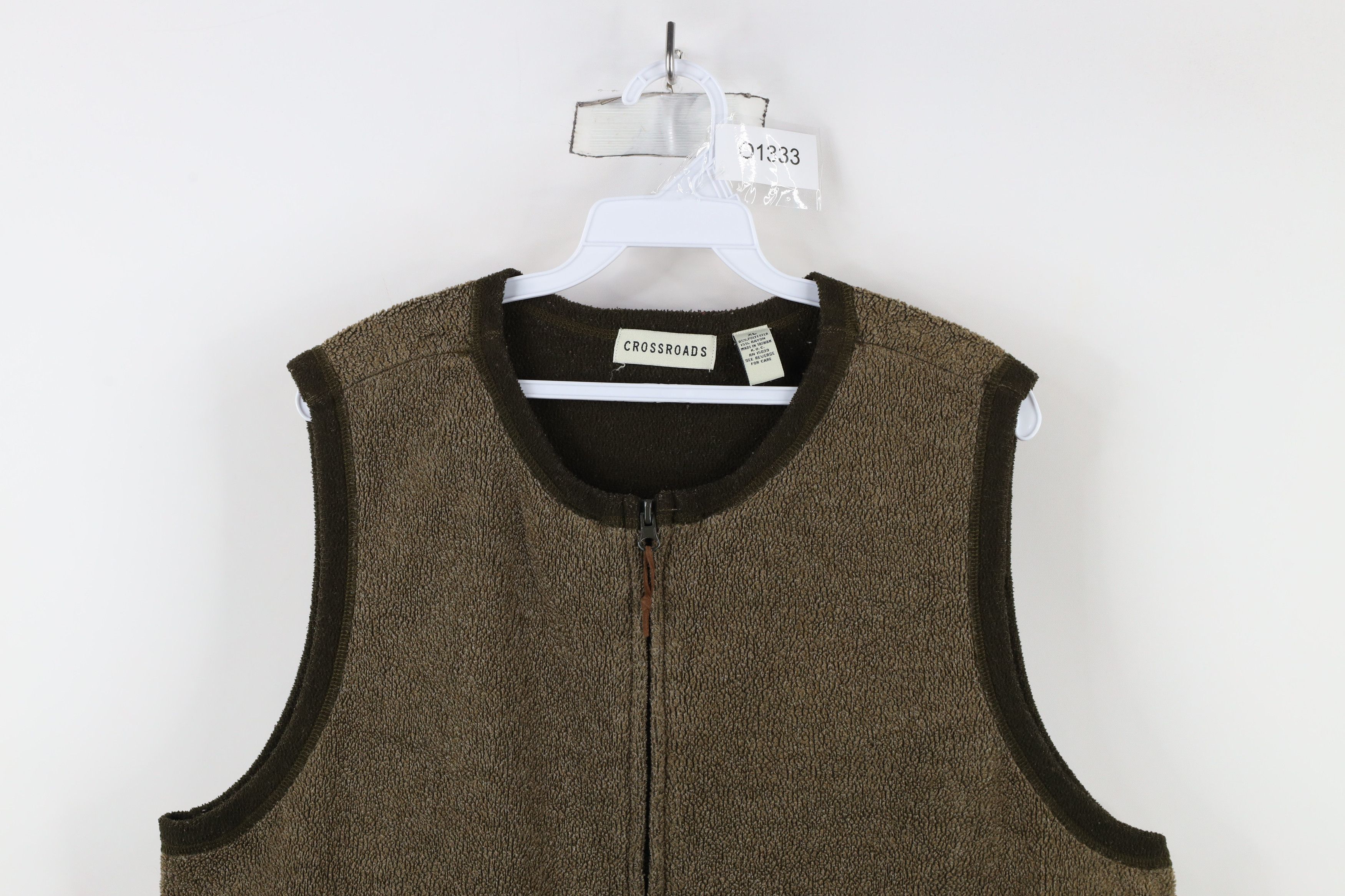 Vintage Vintage 90s Streetwear Full Zip Vest Jacket Brown Green Size XL / US 12-14 / IT 48-50 - 2 Thumbnail