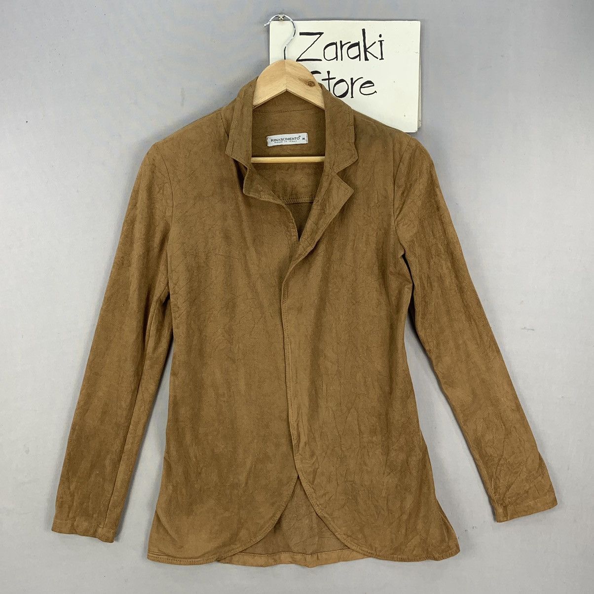 Other Rare Italian Made Faux Suede Cardigan Size S / US 4 / IT 40 - 1 Thumbnail