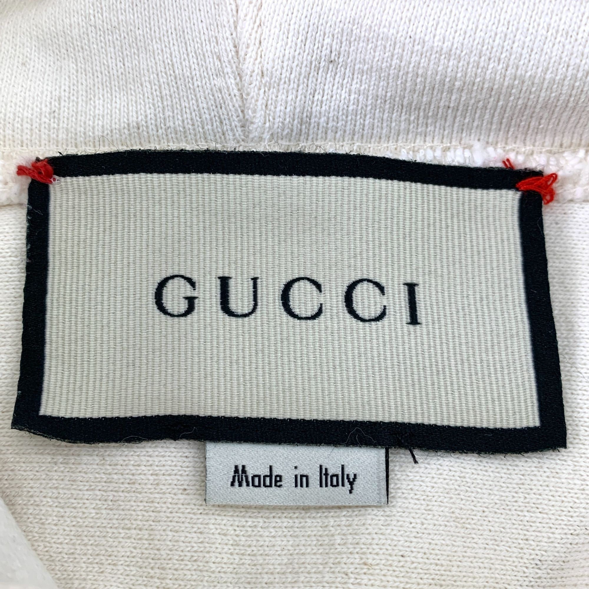 Gucci Gucci Beige Lamb Print Cotton Hooded Drawstring Sweatshirt X Size XS / US 0-2 / IT 36-38 - 2 Thumbnail