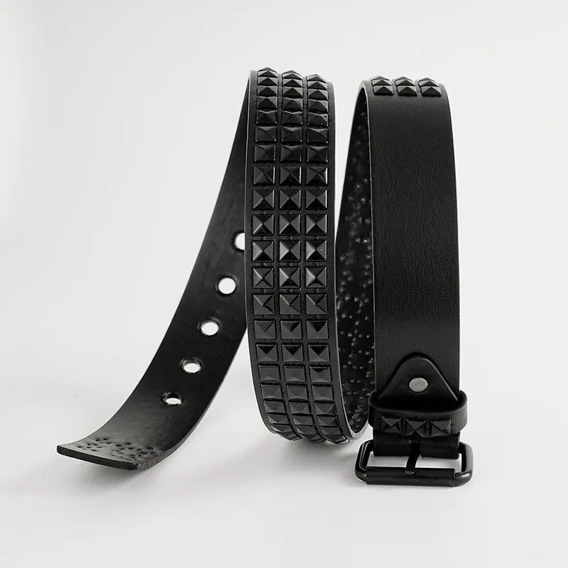 Leather Senior Rivets Punk Style Belt Size ONE SIZE - 2 Thumbnail