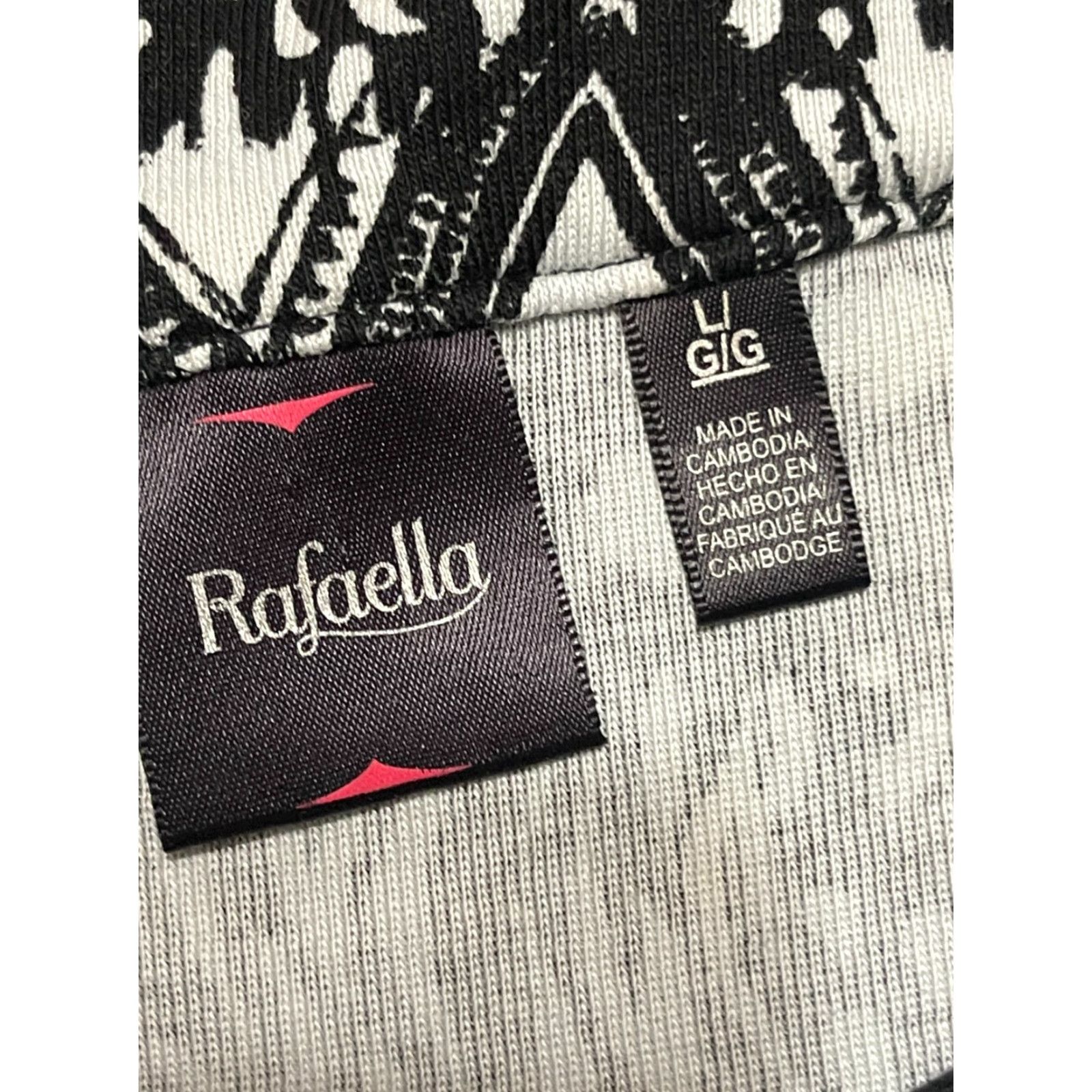 Vintage Rafaella Shirt Women's Large Black White Short Sleeve T-Shirt Casual Modern Basic Regular Fit Size L / US 10 / IT 46 - 7 Thumbnail