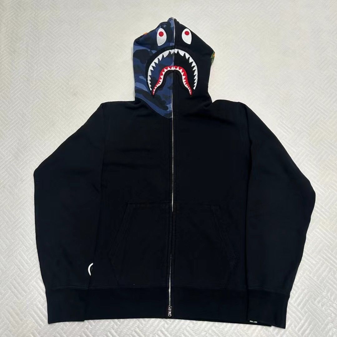 Bape HALF CAMO SHARK FULL ZIP HOODIE Size US L / EU 52-54 / 3 - 1 Thumbnail
