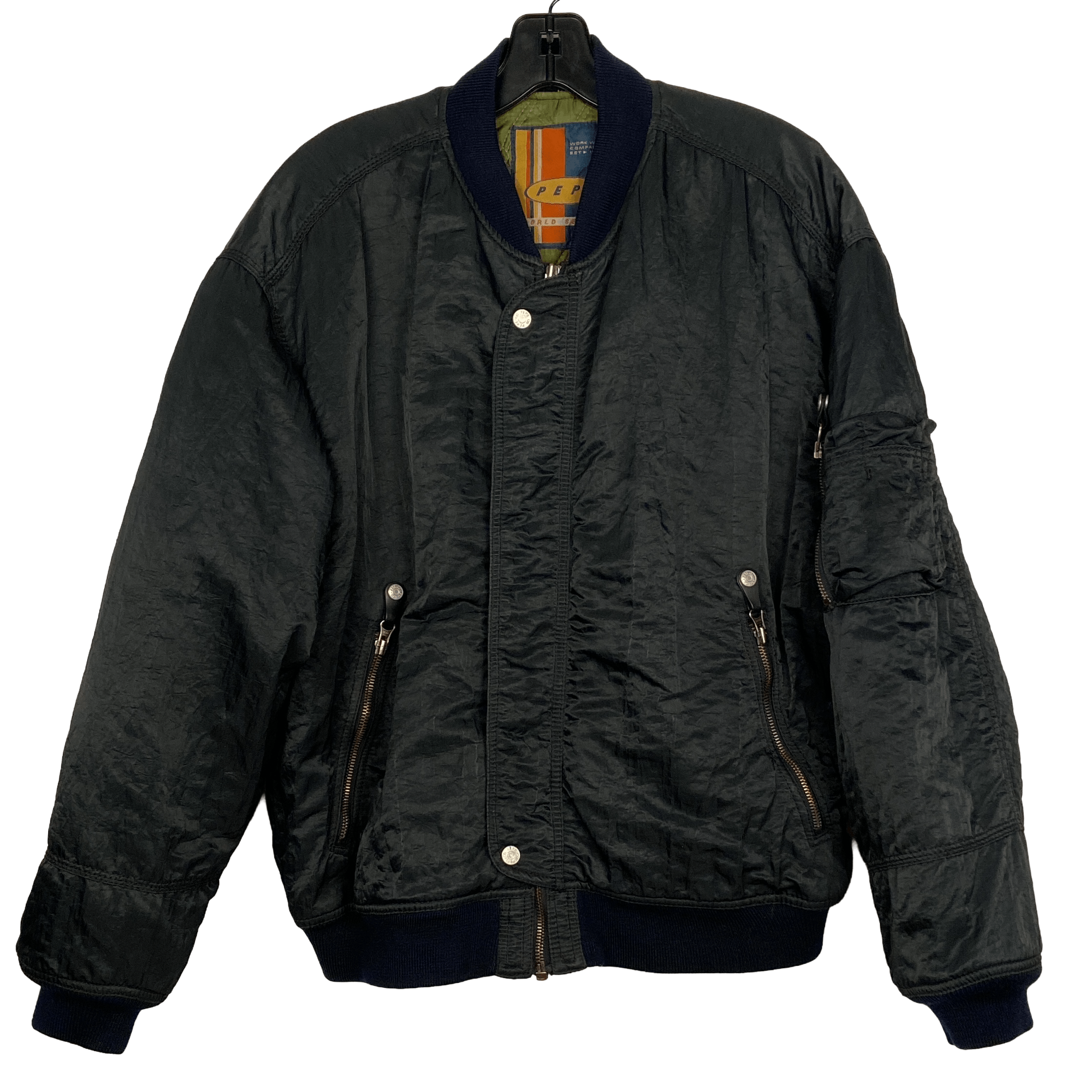 Pepe Jeans VINTAGE 80s BOMBER JACKET PEPE WORKWEAR SERVICE DARK GREEN Size US M / EU 48-50 / 2 - 1 Thumbnail