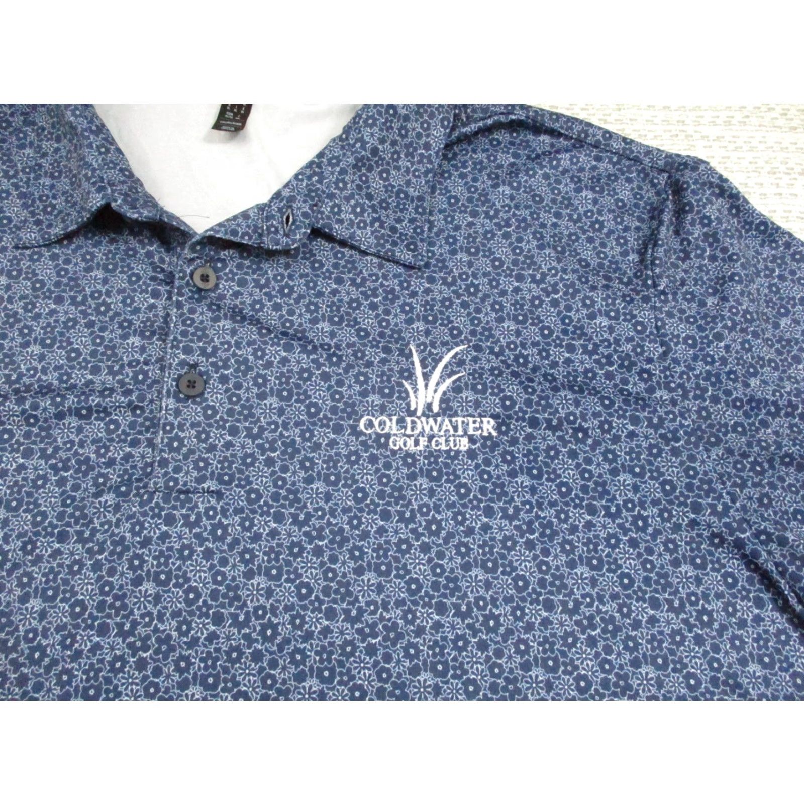 Adidas Adidas Golf Polo Shirt Mens XL Blue Floral Print Coldwater Performance Size US XL / EU 56 / 4 - 4 Thumbnail