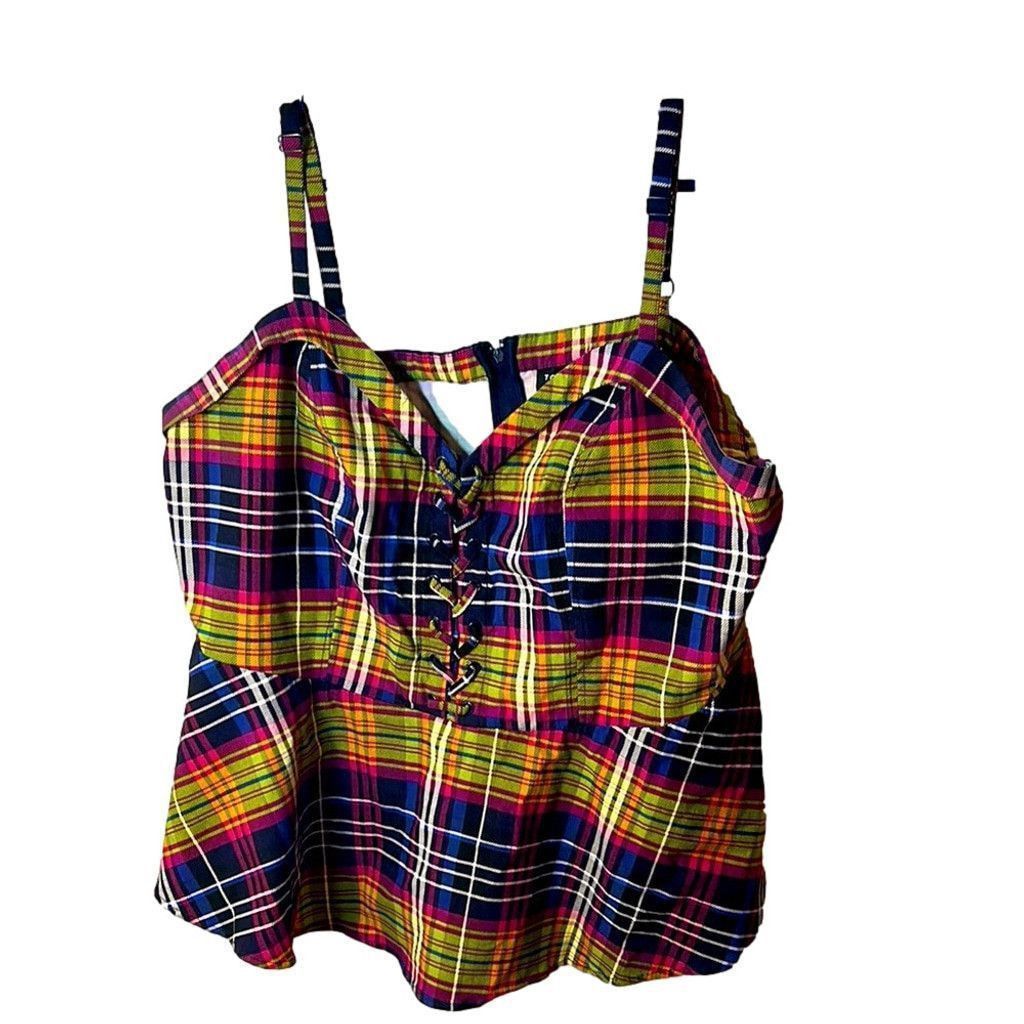 Torrid Torrid baby doll Plaid Multicolor Women's Top3X Size 3XL / US 20-22 - 1 Thumbnail
