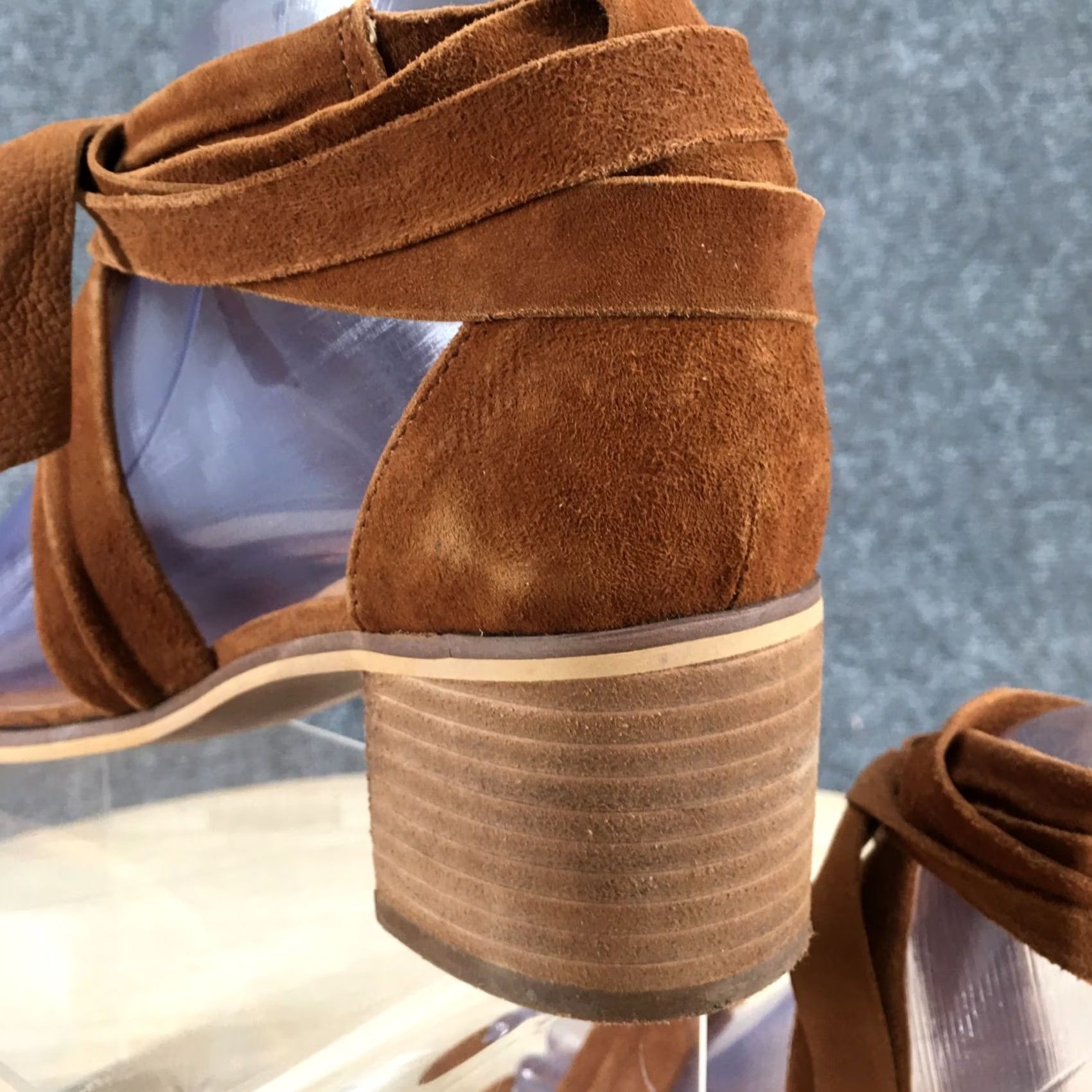 Steve Madden Steve Madden Strappy Womens Brown Sandals Ritual Casual Ankle Suede Heels Size US 7 / IT 37 - 5 Thumbnail