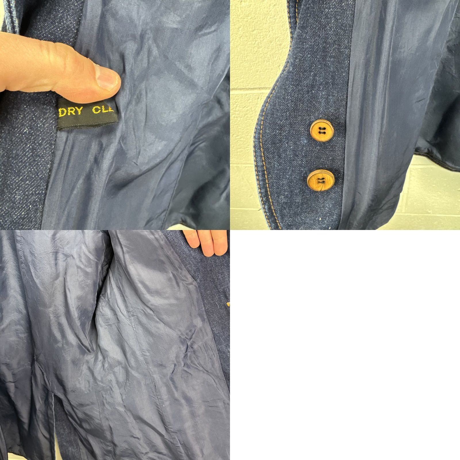 Vintage VINTAGE Southern Cotton Co Jacket Denim Blazer 38 L Two Button Pockets 67/41-836 Size XS / US 0-2 / IT 36-38 - 11 Thumbnail