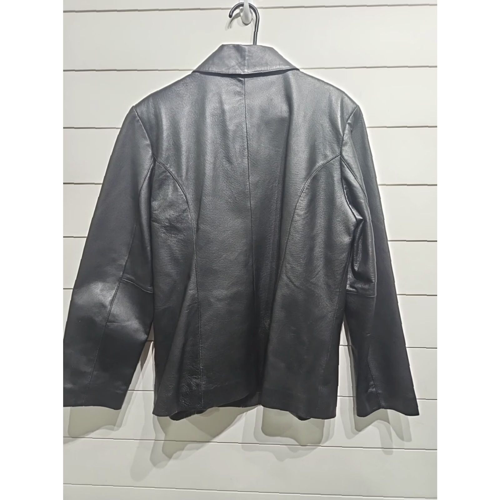 Worthington Worthington Womens Jacket Black Genuine Lambskin Leather Lined Large Zip Vintage Size L / US 10 / IT 46 - 5 Thumbnail