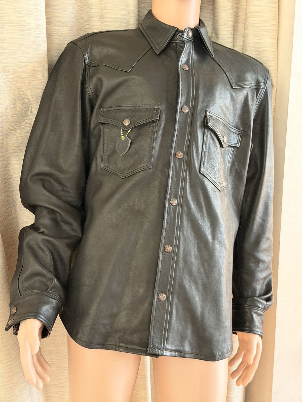 Iron Heart New IHSH-164 IRON HEART Men’s Deer Leather Jacket Overshirt Size US XXL / EU 58 / 5 - 11 Thumbnail