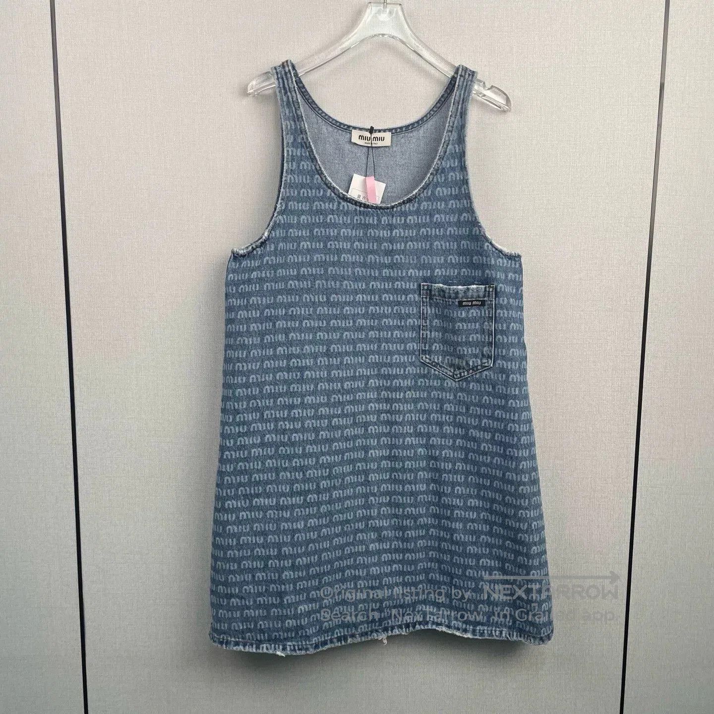 Miu Miu MiuMiu Print Denim Dress Size 38. Size US 38 / EU 54 - 1 Thumbnail