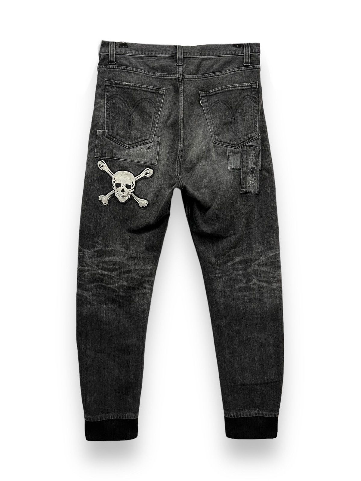 Japanese Brand VTG GLAMB x ROLLING STONES Skull Boro Patcwork Distressed Size US 32 / EU 48 - 4 Thumbnail