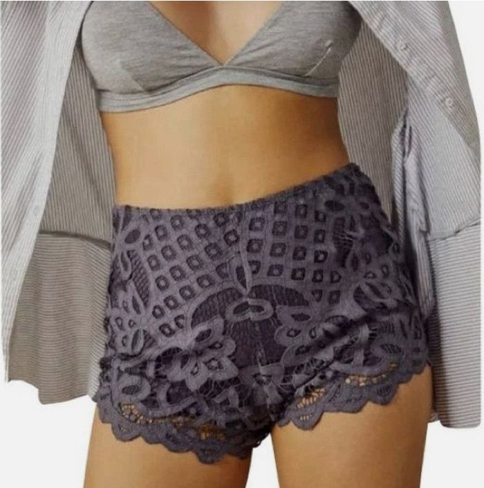 Free People Intimately Free People Adella Shorts in Charcoal ( M ) Size 30" / US 8 / IT 44 - 1 Thumbnail