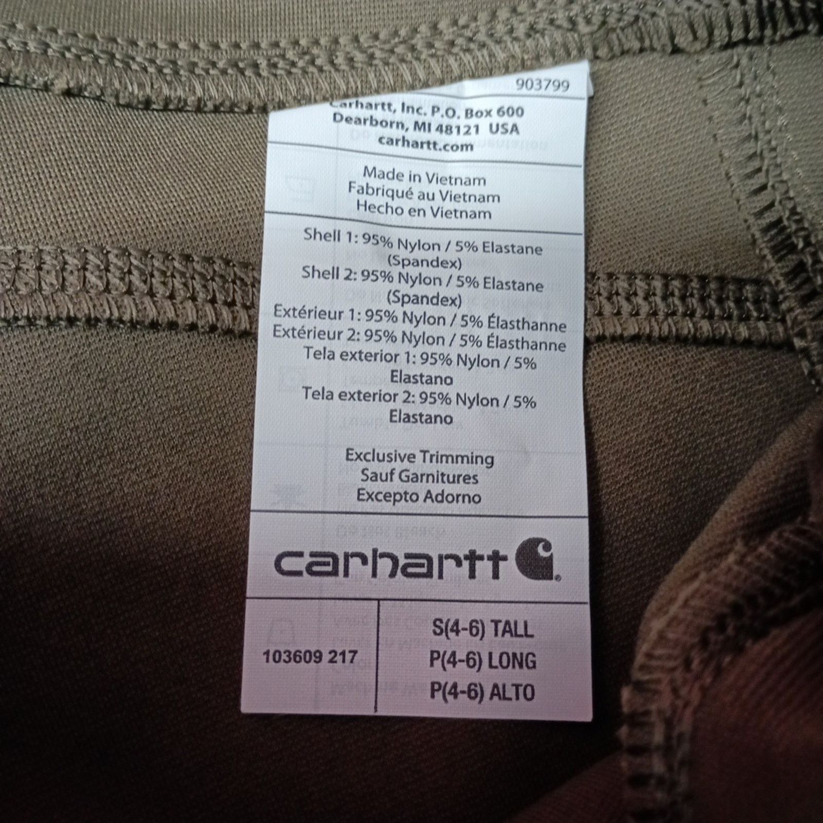 Carhartt Carhartt Women's Leggings Force Fitted Utility Size ST Green Size 28" / US 6 / IT 42 - 7 Thumbnail