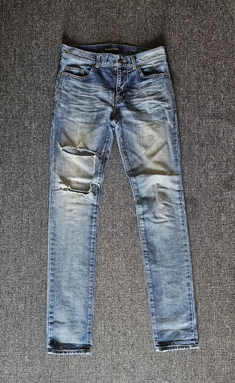 Saint Laurent Paris Saint Laurent D02 Distressed Denim Jeans. Size US 28 / EU 44 - 1 Thumbnail