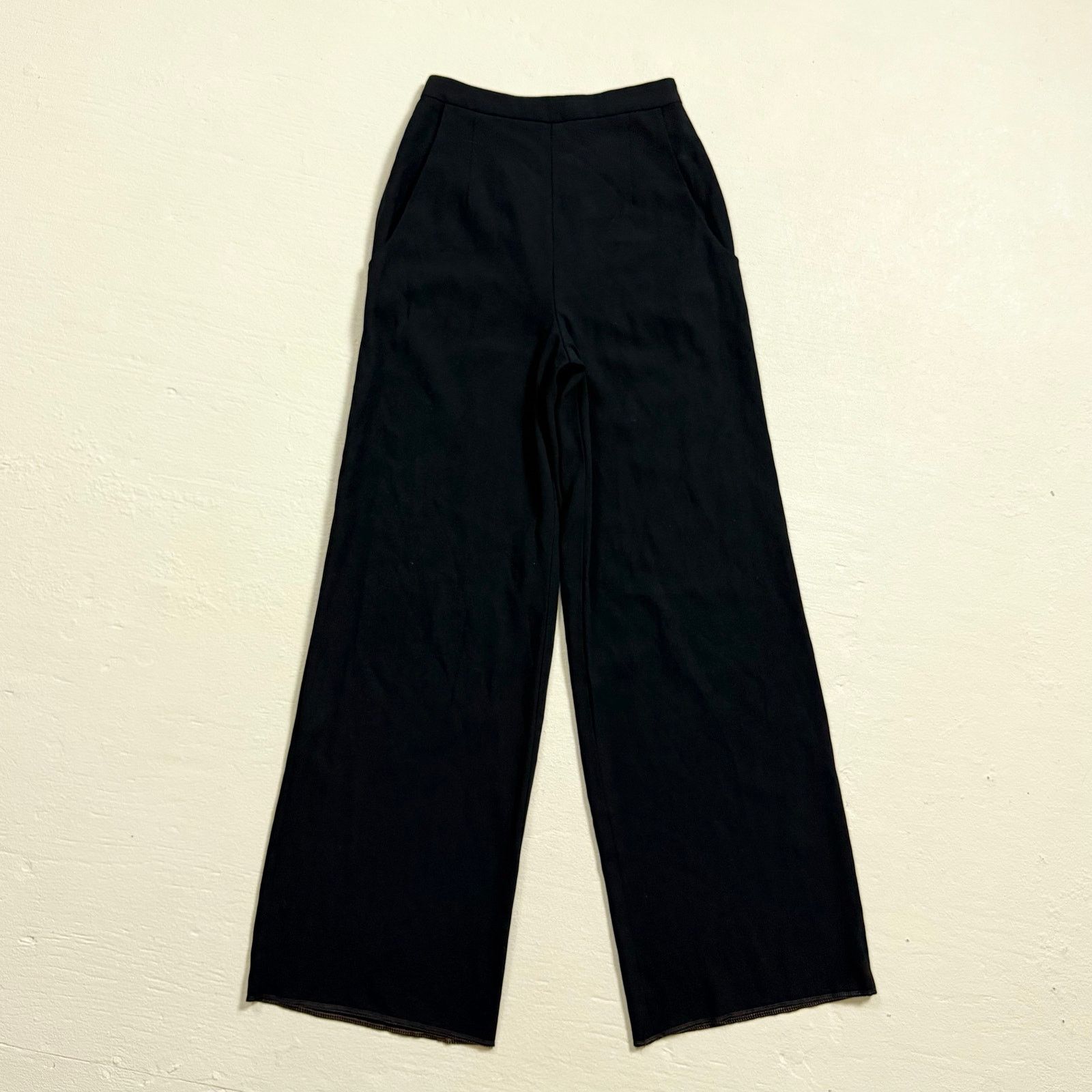 Bebe Reworked Bebe x Naven Black Wide Leg Flowy Pants, Size 00 Size 23" - 1 Thumbnail