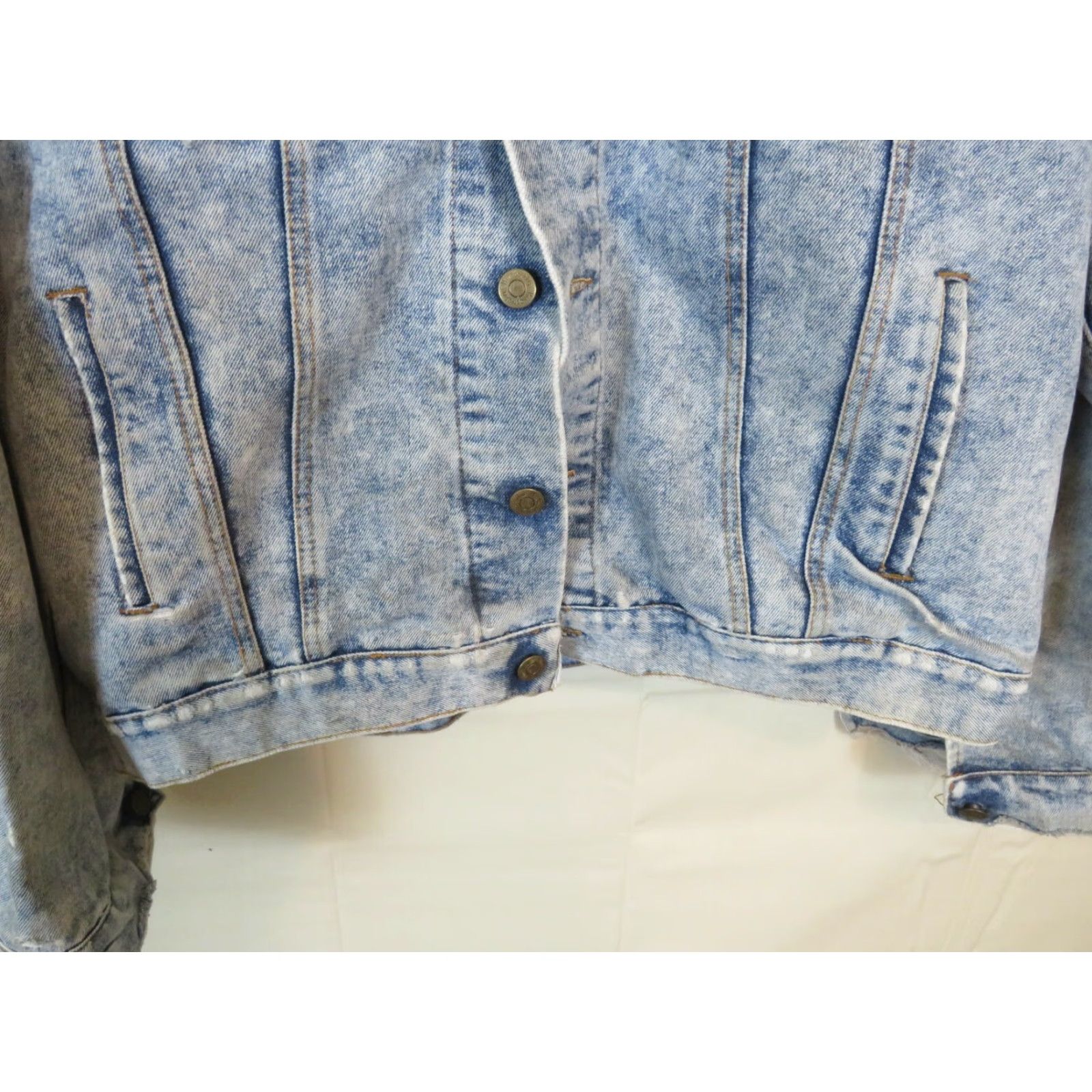 Denime VINTAGE Windbreaker Denim Trucker Horse Jean Jacket Size L blue Casual Mens Size US 33 - 3 Thumbnail