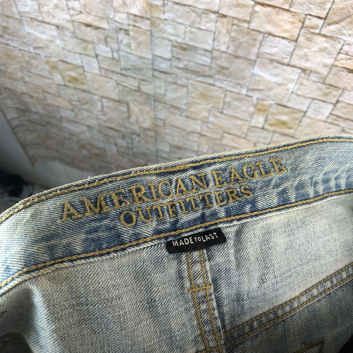 Japanese Brand Eagle American Outfitters Distressed Denim Pants #A1042 Size US 32 / EU 48 - 20 Thumbnail