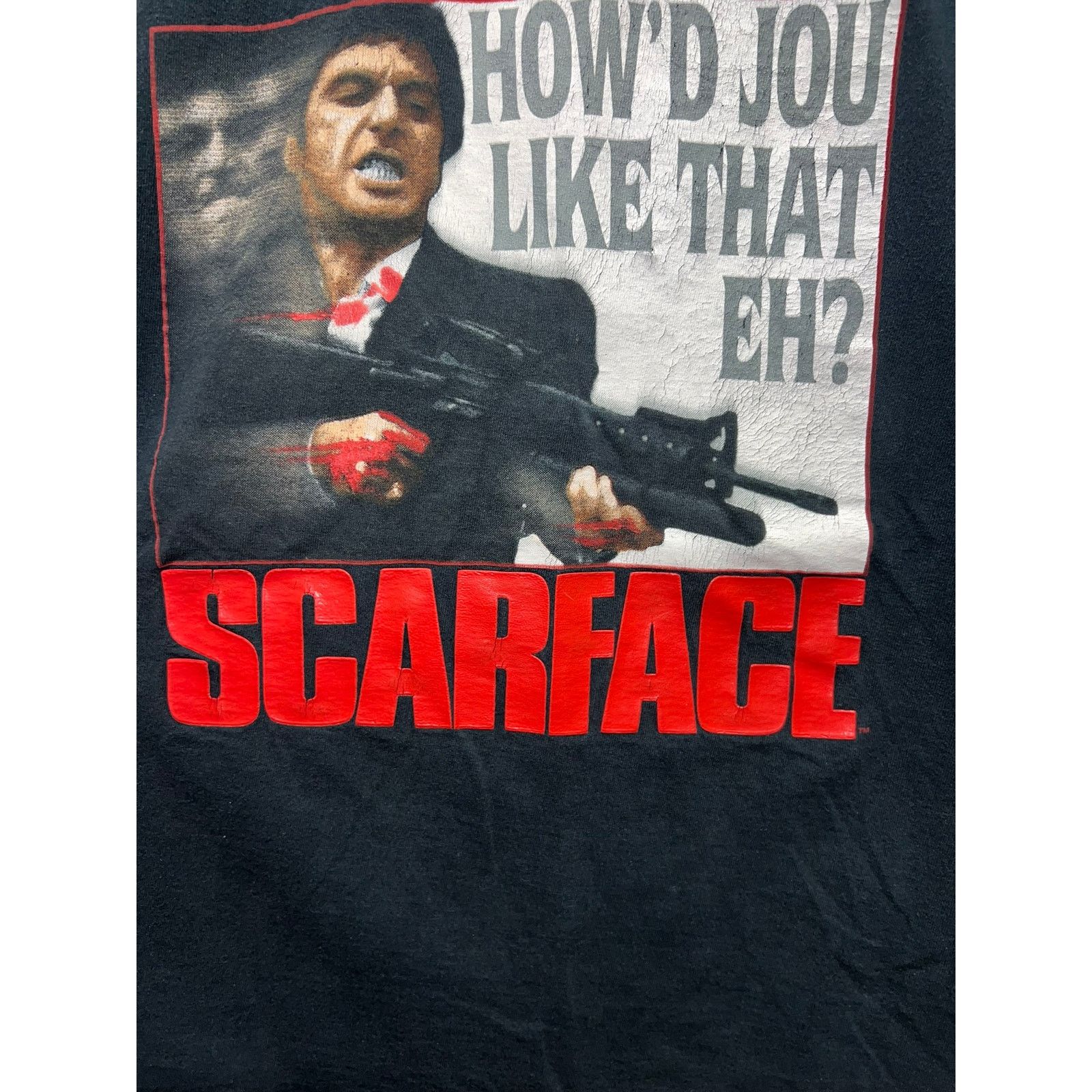 Fruit Of The Loom Vintage Scarface Shirt Scar Face Movie Promo 90s Tee Medium Size US M / EU 48-50 / 2 - 5 Thumbnail