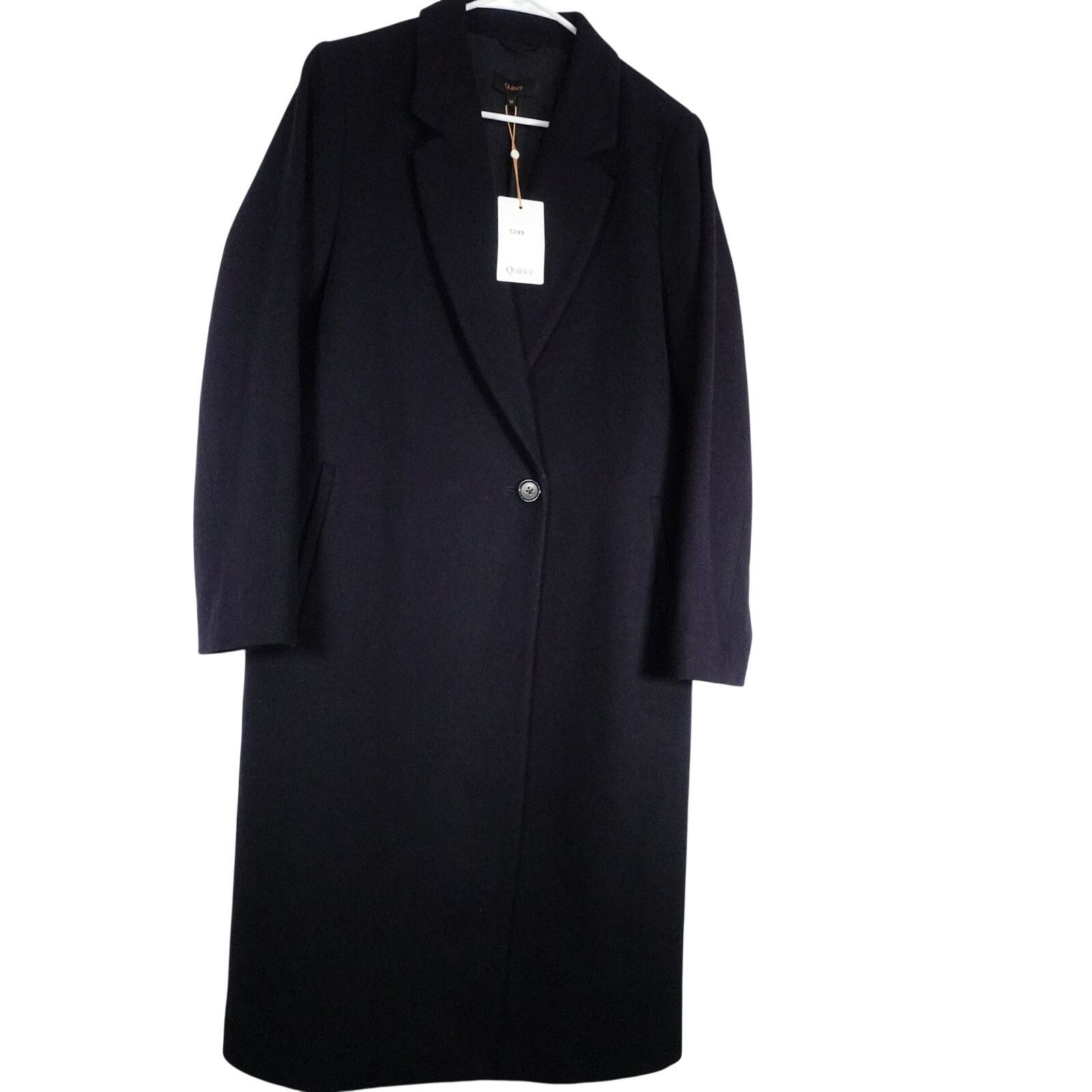 Quince Quince Blue Italian Classic Single Breasted Wool Coat Medium Size M / US 6-8 / IT 42-44 - 1 Thumbnail
