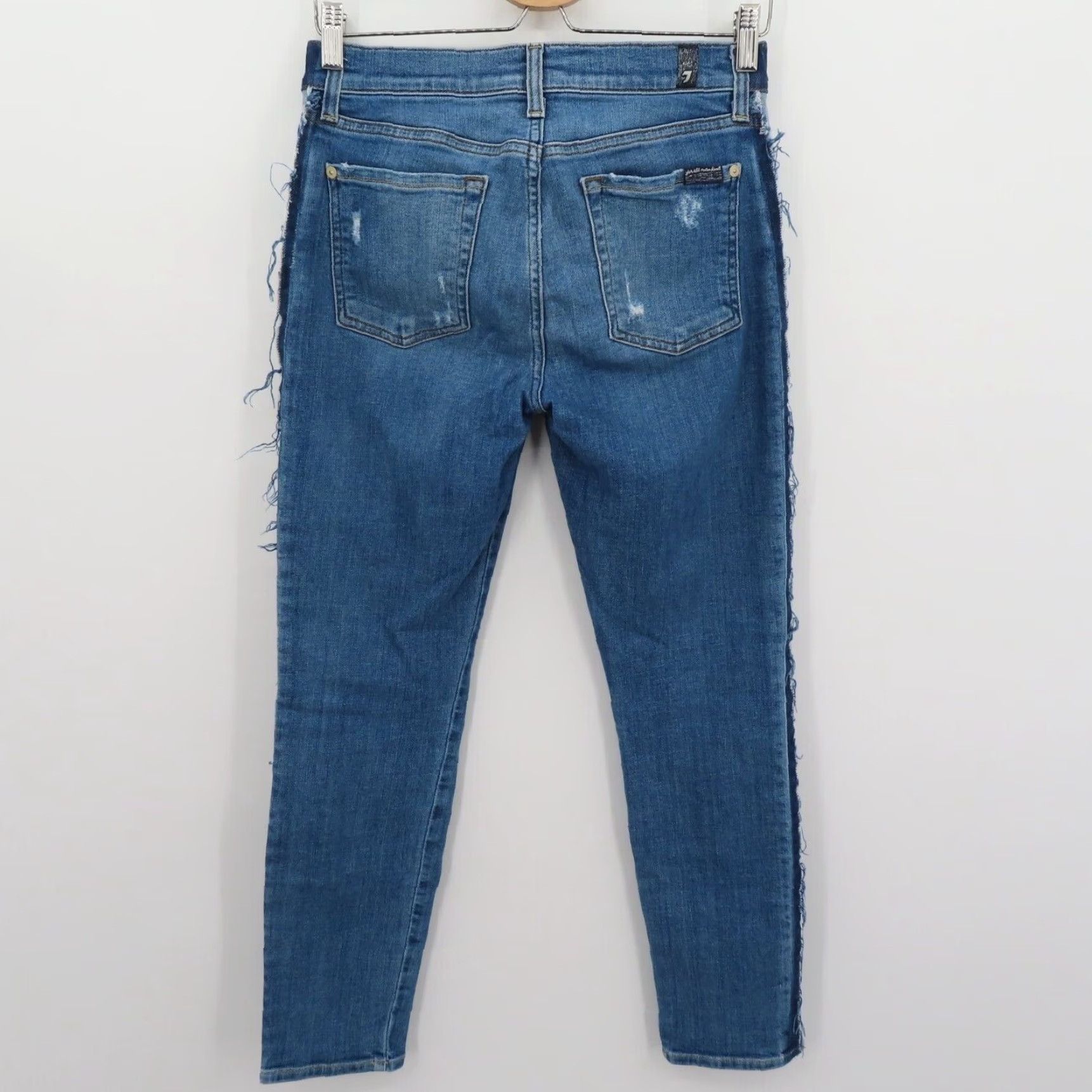 7 For All Mankind 7 For All Mankind Women Jeans Roxanne Skinny Ankle 28 Blue Denim Size 28" / US 6 / IT 42 - 5 Thumbnail