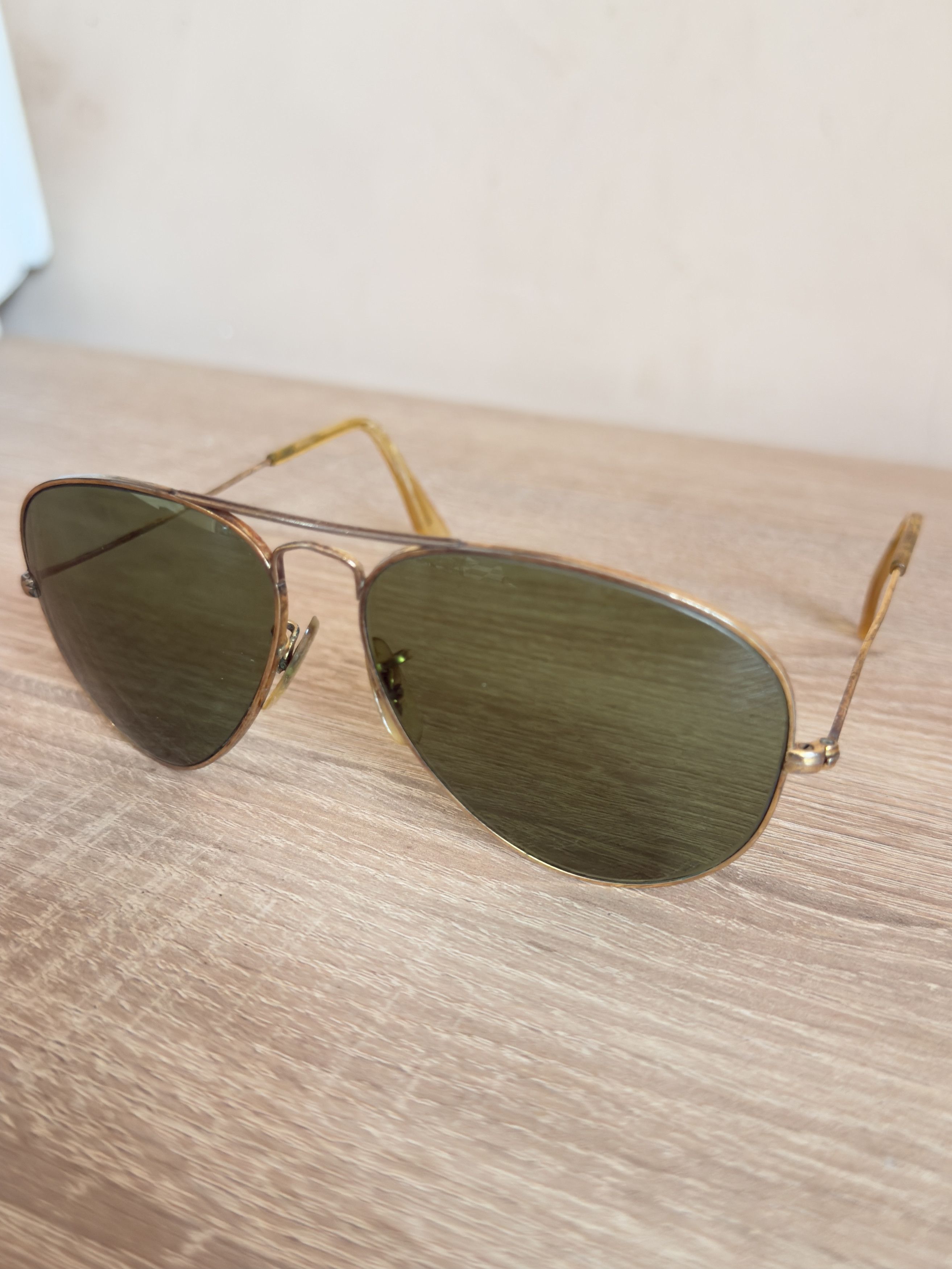 RayBan Aviator Rayban Bausch & Lomb Aviator Sunglasses Gold USA BL Size 26 - 4 Thumbnail