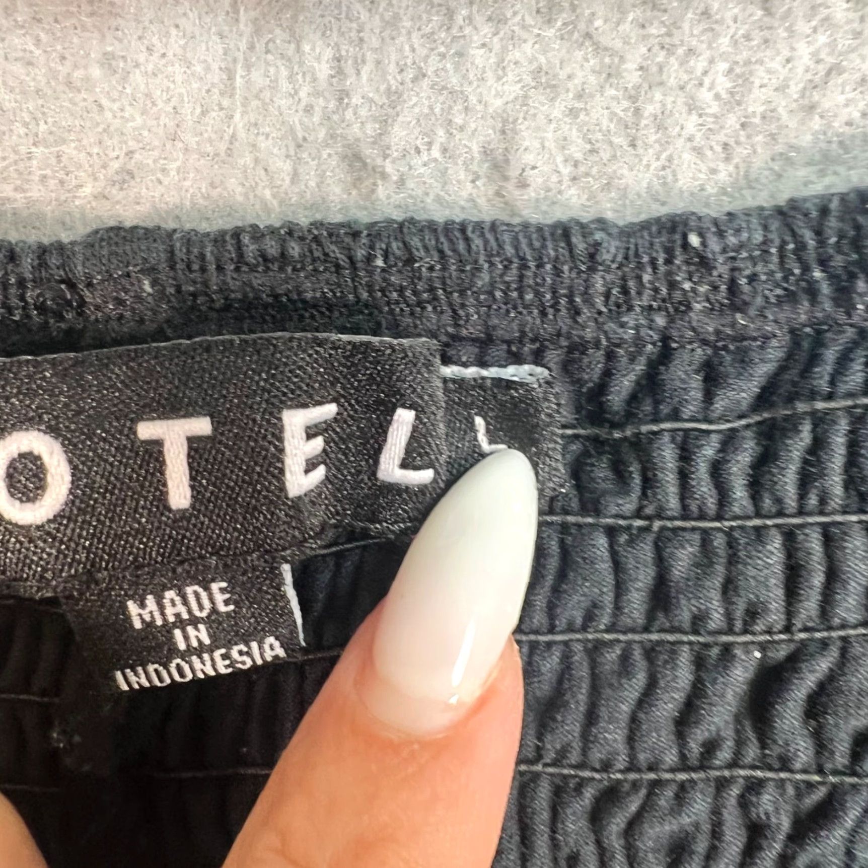 Vintage Motel Black Smocked Shorts Womens Large Cotton Blend Shirt? Wait Size 28" / US 6 / IT 42 - 4 Thumbnail
