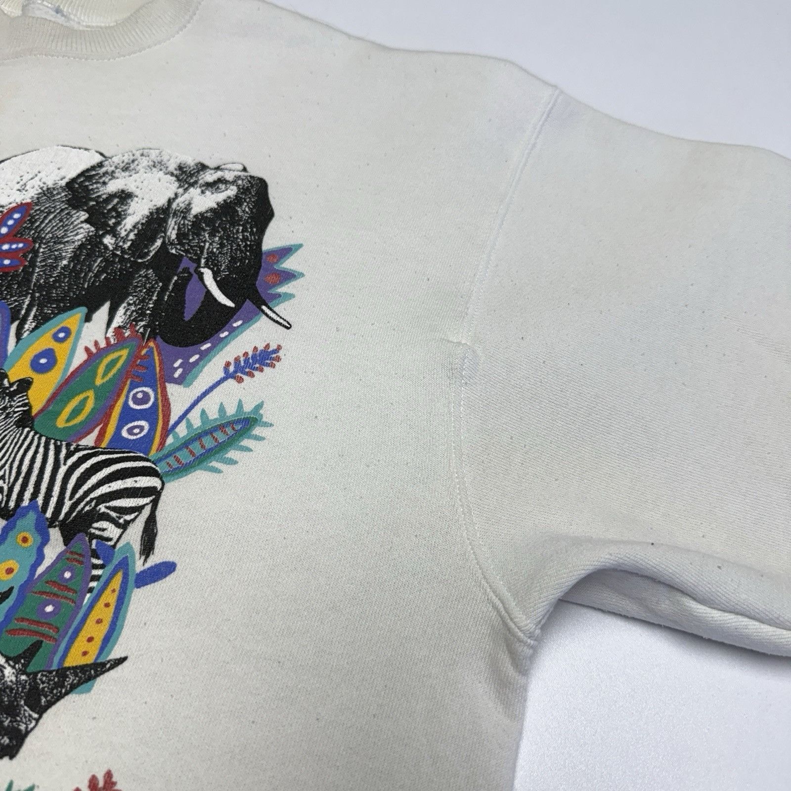 Vintage Vintage San Diego Zoo Sweatshirt Mens M 23x25.5 White Nature Size US M / EU 48-50 / 2 - 6 Thumbnail