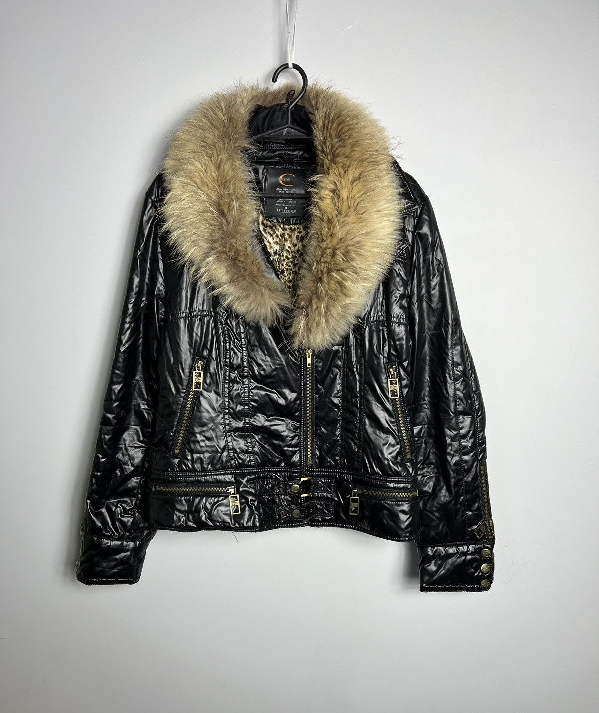 Just Cavalli Rare Jacket Just Cavalli fur black zipped Size XL / US 12-14 / IT 48-50 - 1 Thumbnail