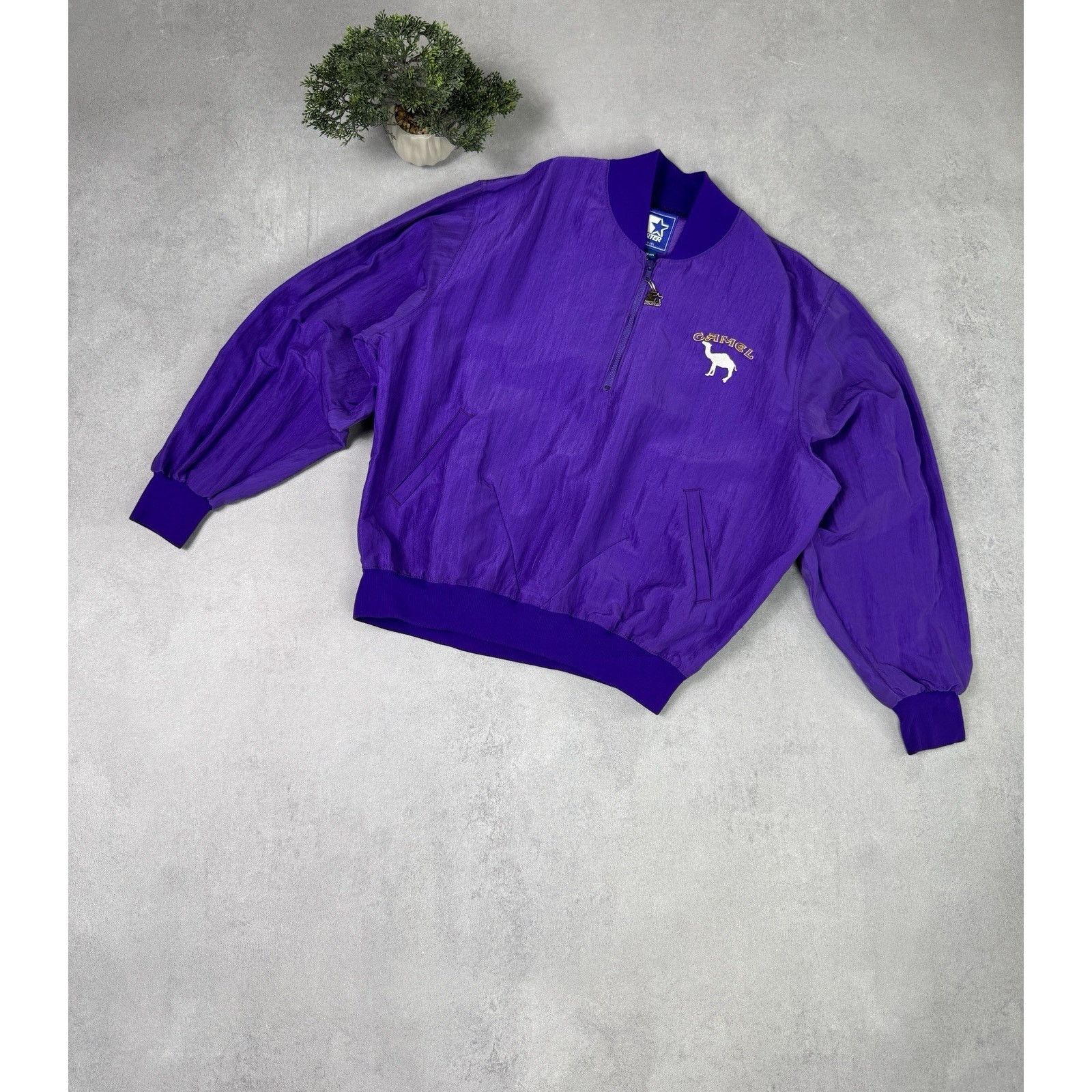 Starter Vintage Purple Camel Starter Jacket Size L Made In USA Size US L / EU 52-54 / 3 - 1 Thumbnail