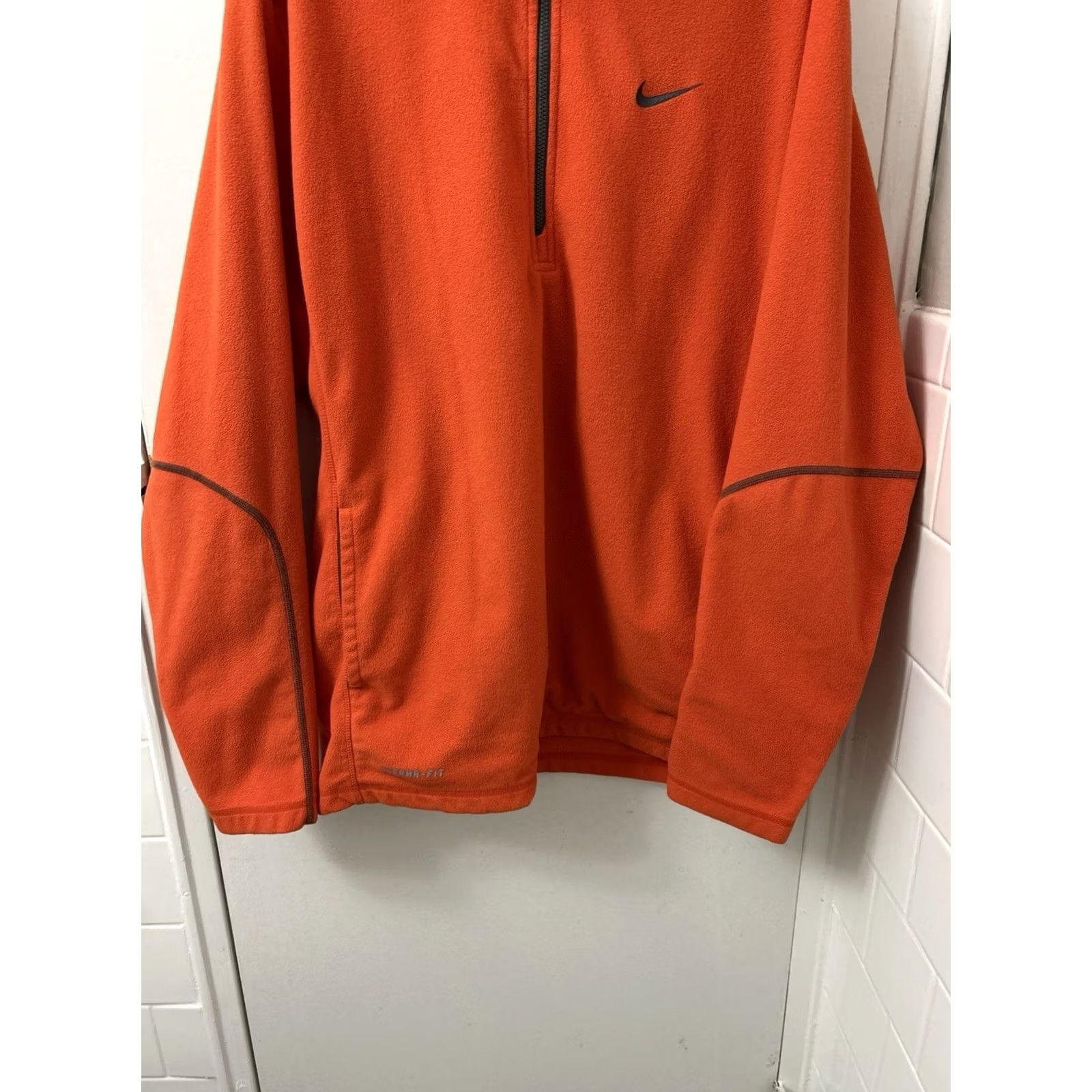 Nike Nike Track Jacket Mens L Orange Therma Fit Zip Fleece Pullover Pockets Size US L / EU 52-54 / 3 - 3 Thumbnail