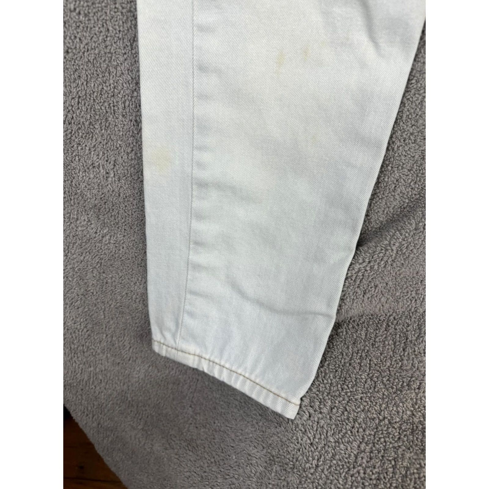 Levi's Levi's 511 Jeans Mens 31x32 White Slim Distressed Tapered Stretch Denim Size US 31 - 7 Thumbnail