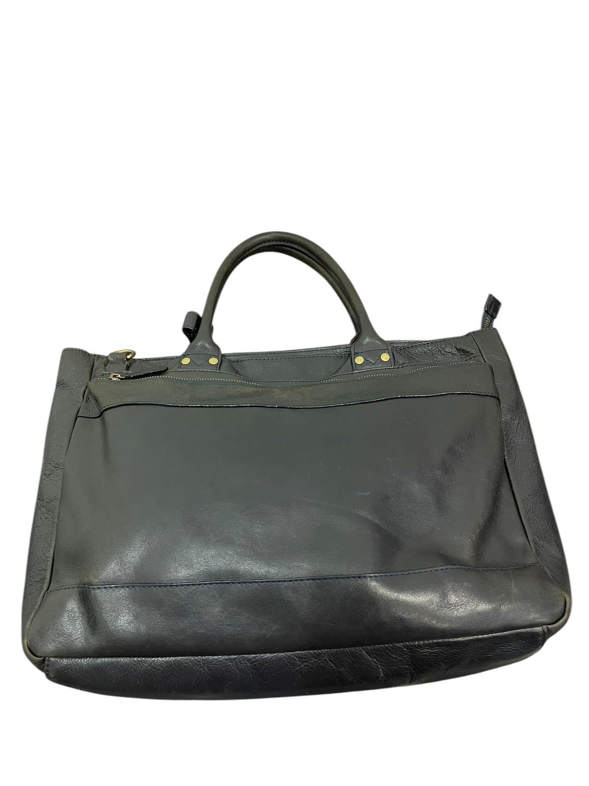 Genuine Leather Full Leather Complete Works Tote Brief Bag 1🟩7 Size ONE SIZE - 4 Thumbnail