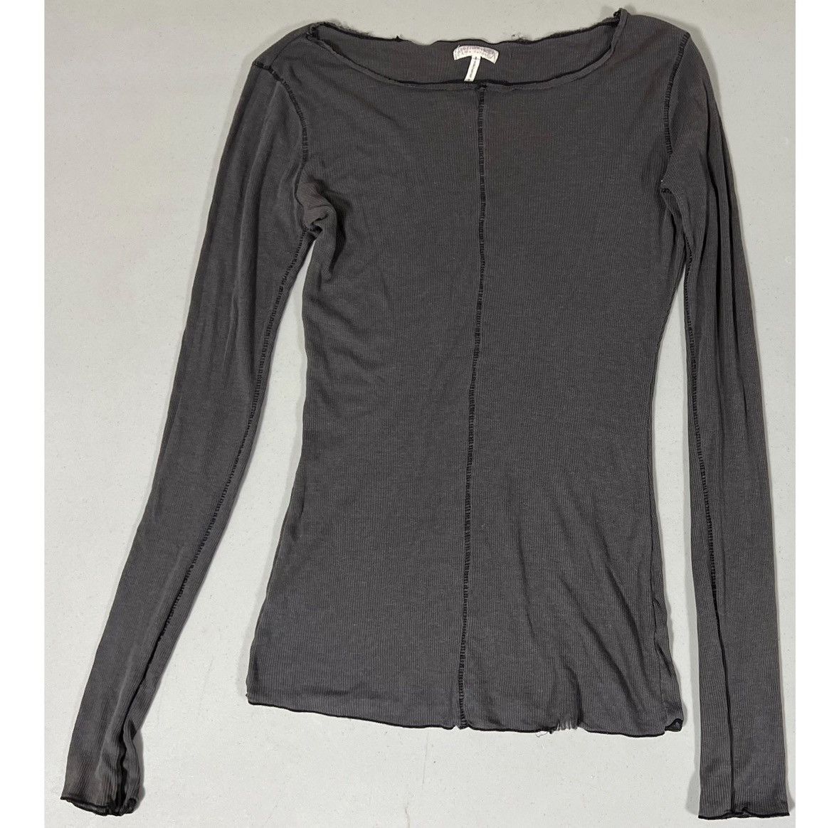 Free People Free People Gray Crewneck Long Sleeve Shirt Top Tee Size XS🩶 Size XS / US 0-2 / IT 36-38 - 1 Thumbnail