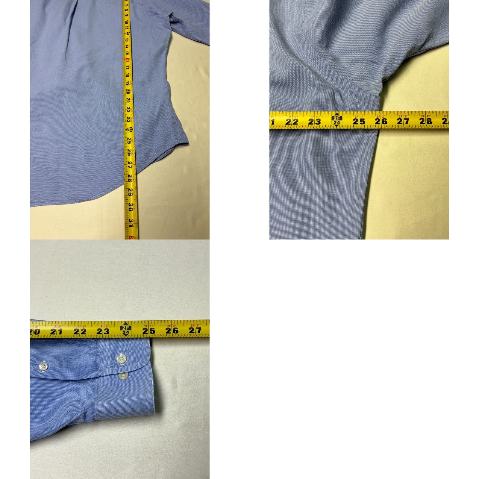 Ralph Lauren Ralph Lauren Mens Classic Fit Long Sleeve Button Down Dress Shirt Blue 17 34/35 Size 46R - 8 Thumbnail