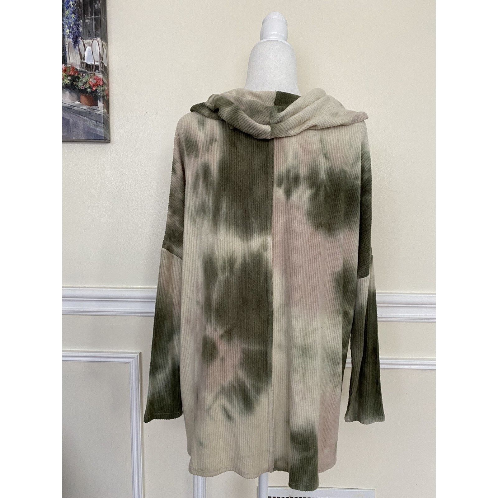 & Other Stories Status By Neck Olive Green Ribbed Tunic Sweater m A003029 Size M / US 6-8 / IT 42-44 - 4 Thumbnail