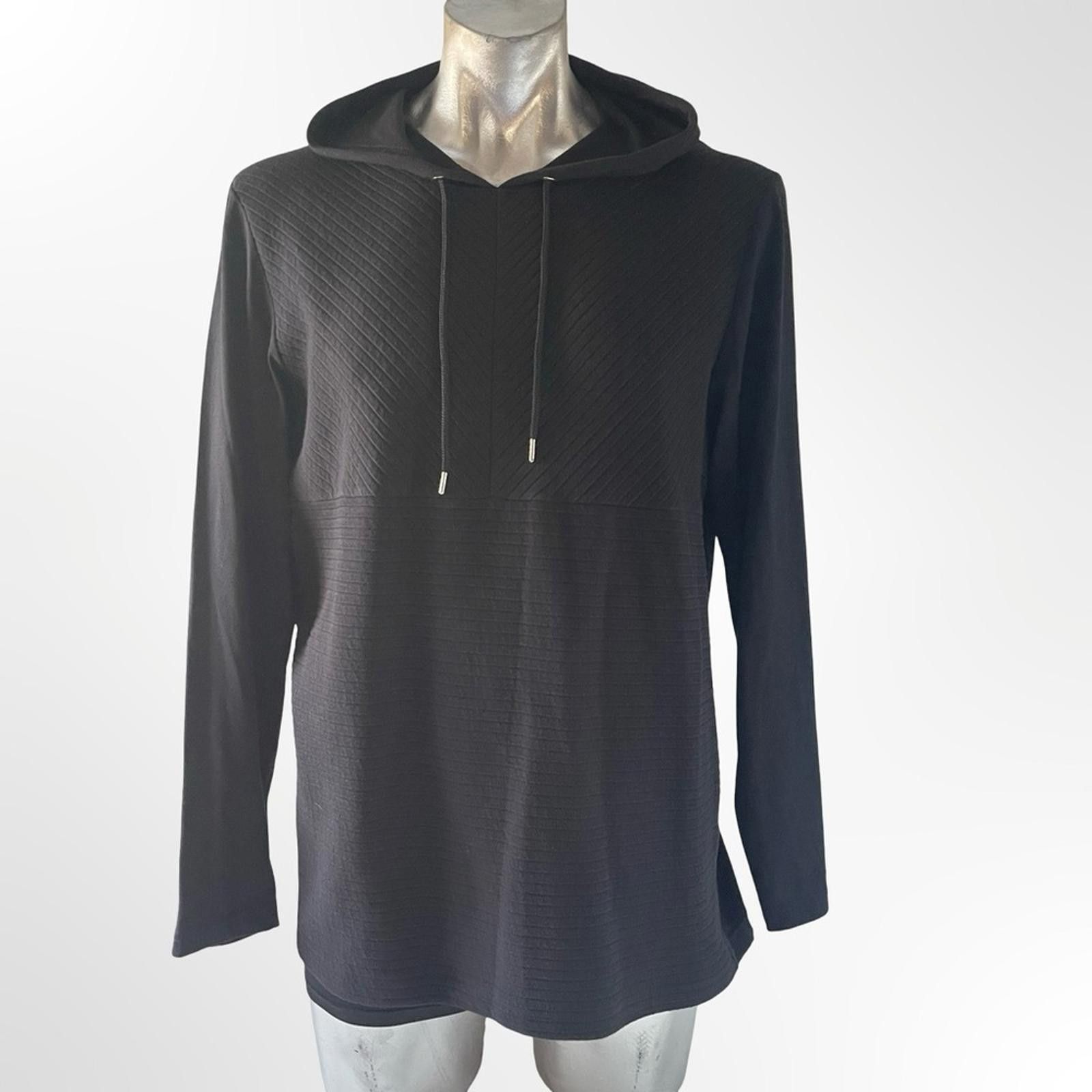 Other NWOT INC Black Hooded Long Sleeve Top in size L Size ONE SIZE - 6 Thumbnail