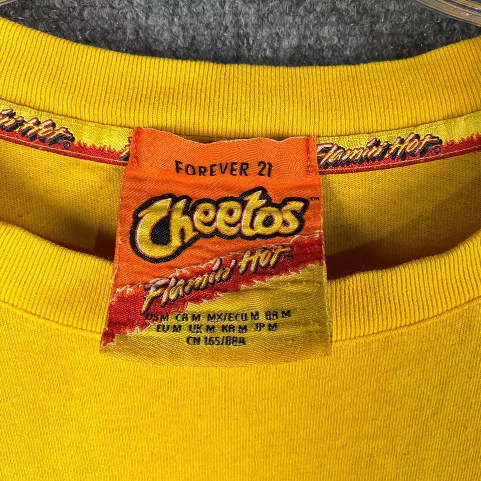 Forever 21 Flamin Hot Cheetos Shirt Men's M Crew Neck Distressed Size US M / EU 48-50 / 2 - 5 Thumbnail