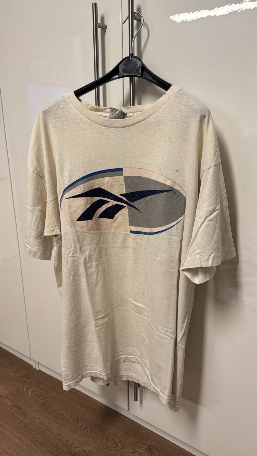 Vintage Vintage 90s Reebok Vector Logo Graphic Tee Size US XL / EU 56 / 4 - 1 Thumbnail