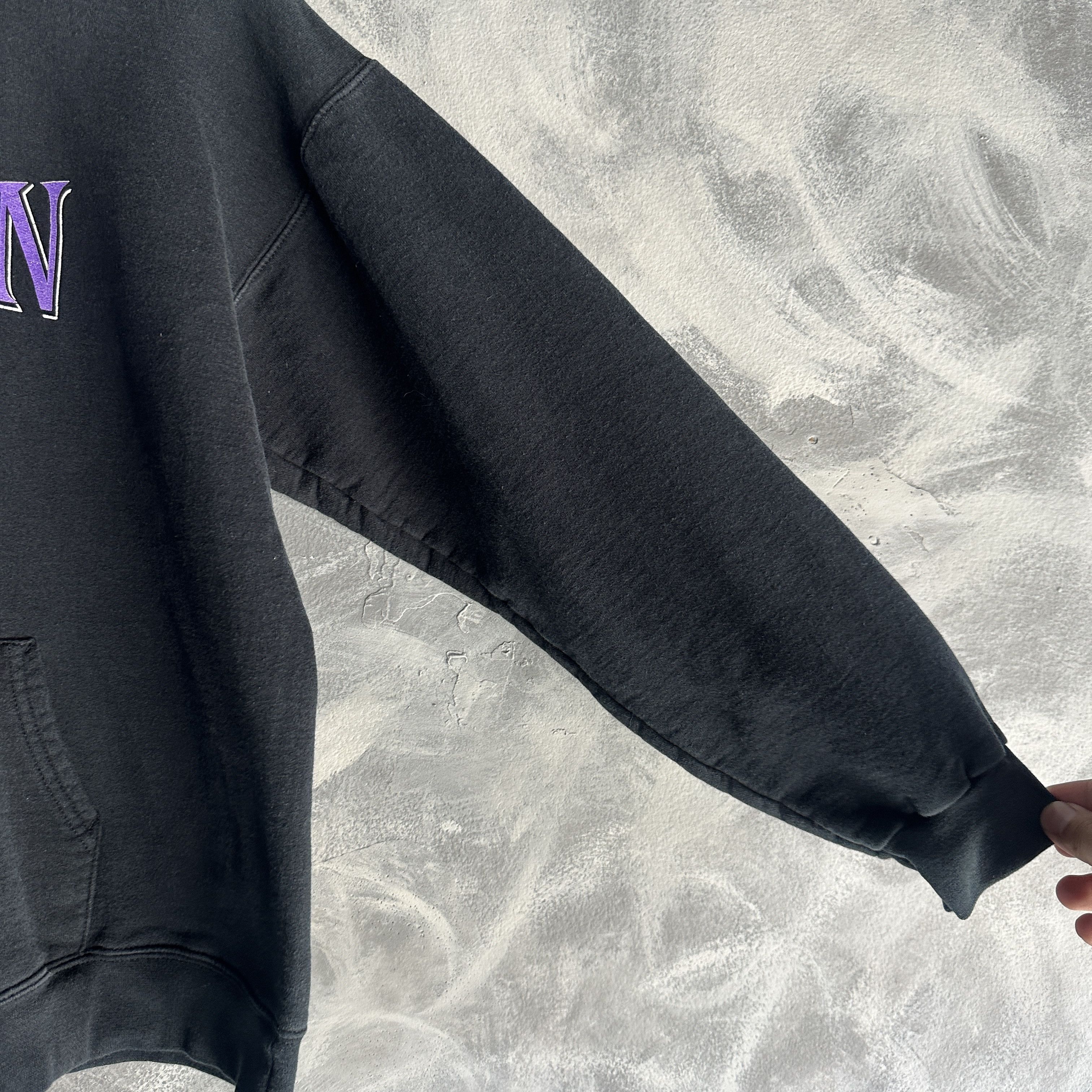 Hanes Vtg Kieran Hoodie Sweater Mens Black Faded Hanes Boxy 90s Size US M / EU 48-50 / 2 - 4 Thumbnail
