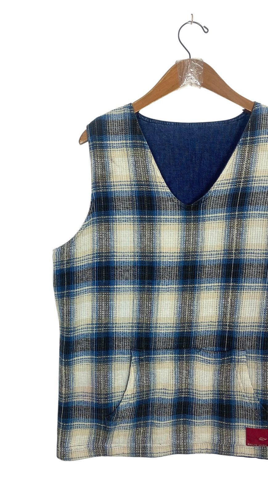 Japanese Brand Rare‼️ Vintage Gaijin Made Denim Vest Reversible Japan Size US S / EU 44-46 / 1 - 6 Thumbnail