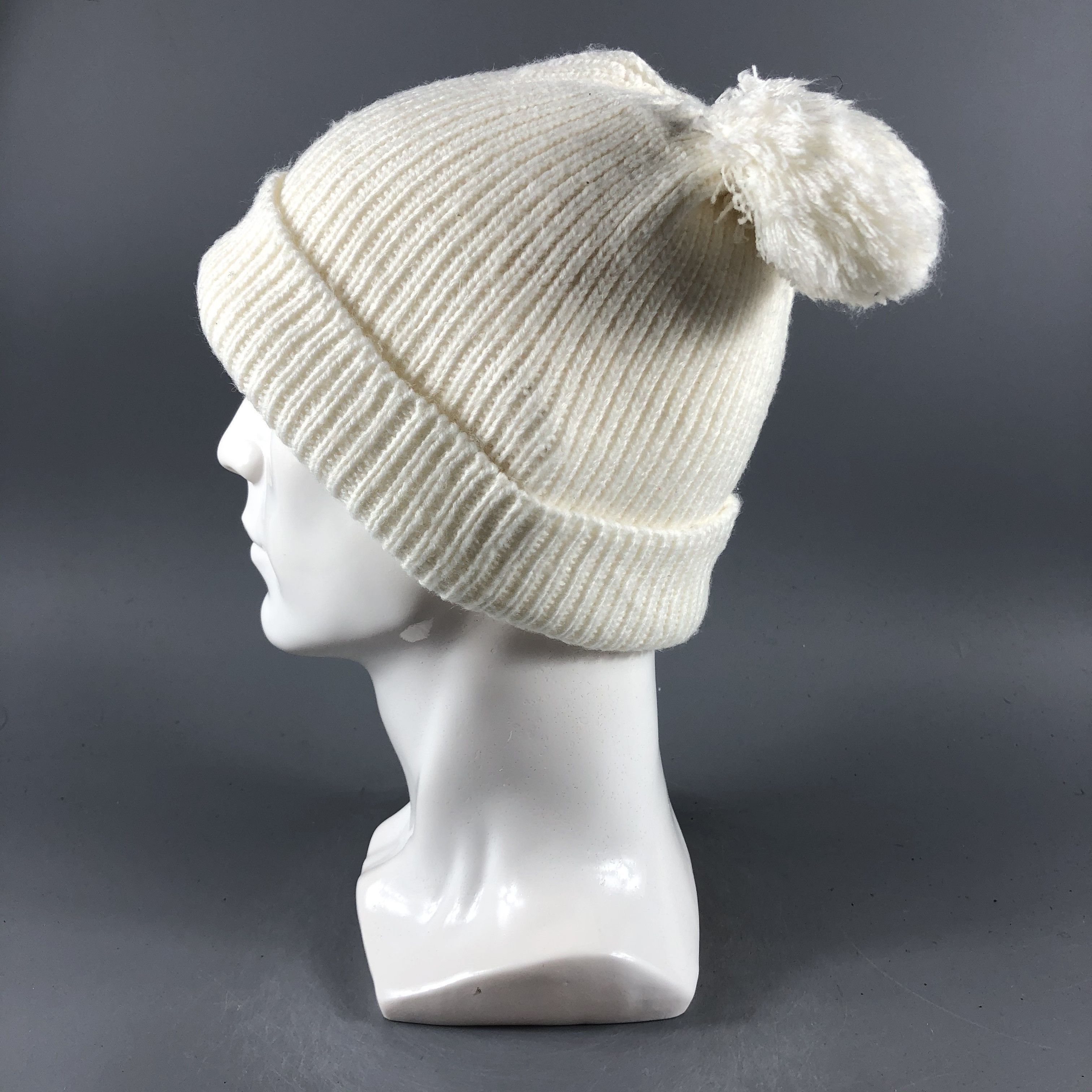 Japanese Brand × Vintage Womens Petit Main Double PomPom Beanie Snow Hat Cap -D765 Size ONE SIZE - 1 Thumbnail