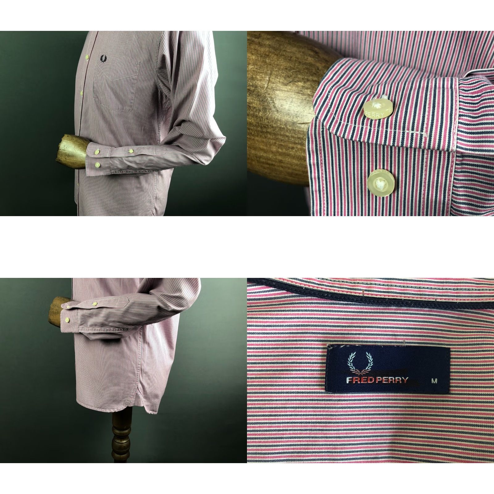 Fred Perry Fred Perry Mens Shirt Striped Cotton Multicolor Button-Up Size M Casual Wardrobe Classic Pattern Long Sleeve Mens Size US M / EU 48-50 / 2 - 8 Thumbnail