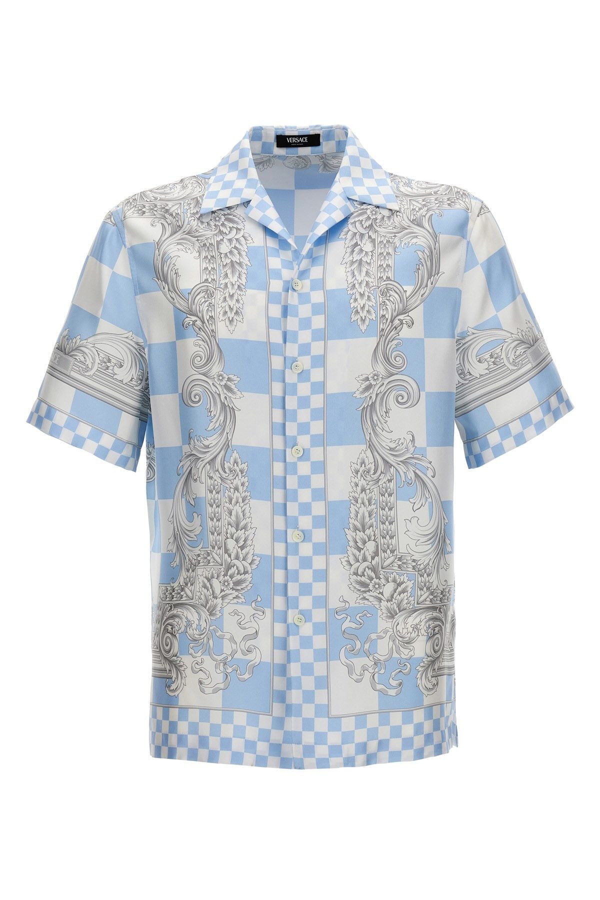 image of Versace 'medusa E Barocco' Shirt in Light Blue, Men's (Size Medium)