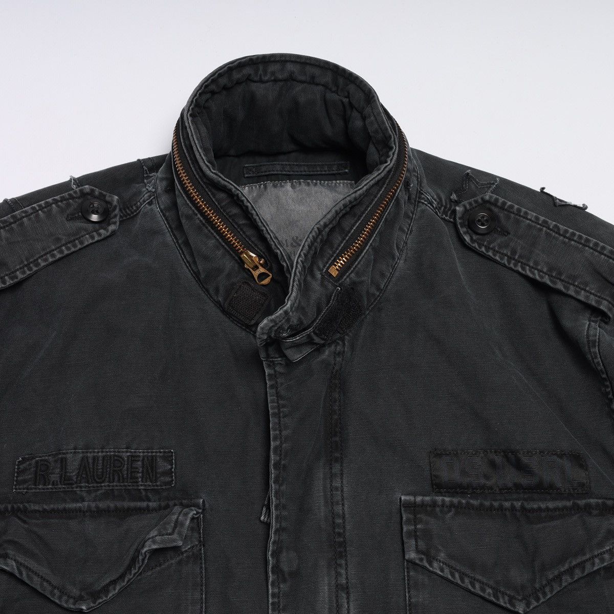 Denim & Supply Ralph Lauren Denim Supply Ralph Lauren Black Washed Jacket Military Field Size US XL / EU 56 / 4 - 8 Thumbnail