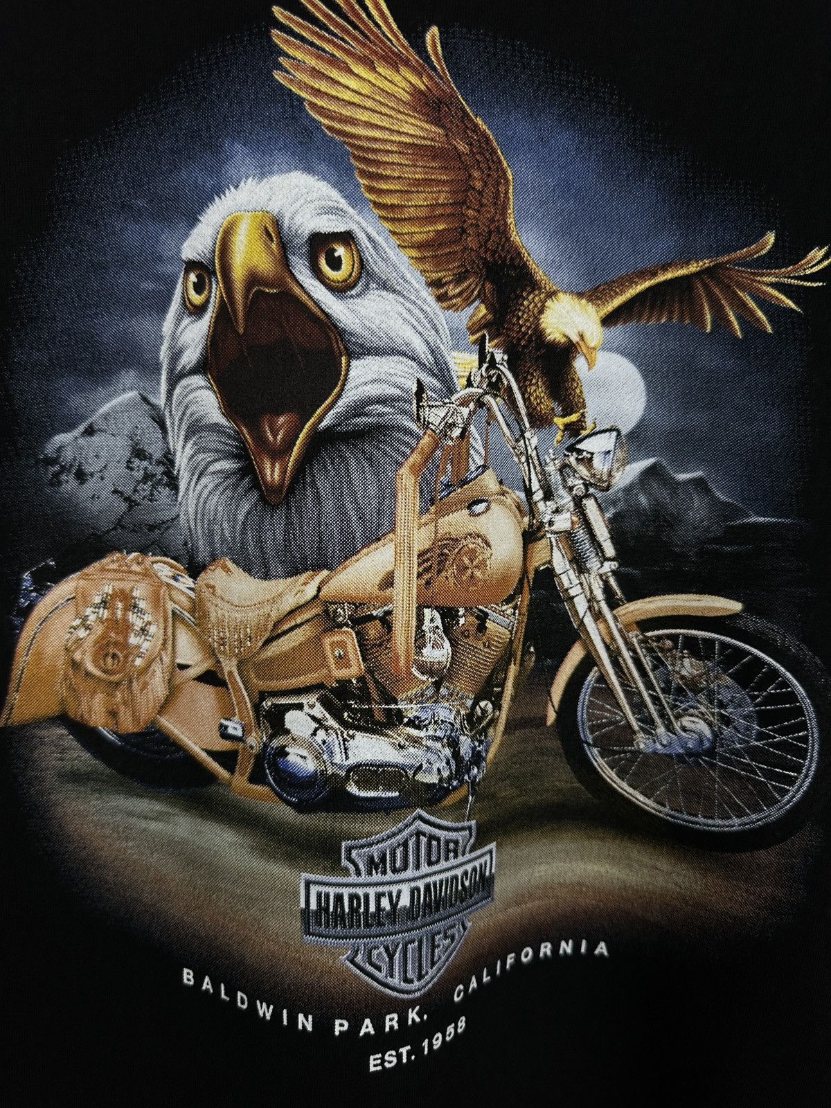 Harley Davidson Vintage Harley Davidson Eagle Bike USA Graphic TShirt Pig 90 Size US L / EU 52-54 / 3 - 8 Thumbnail