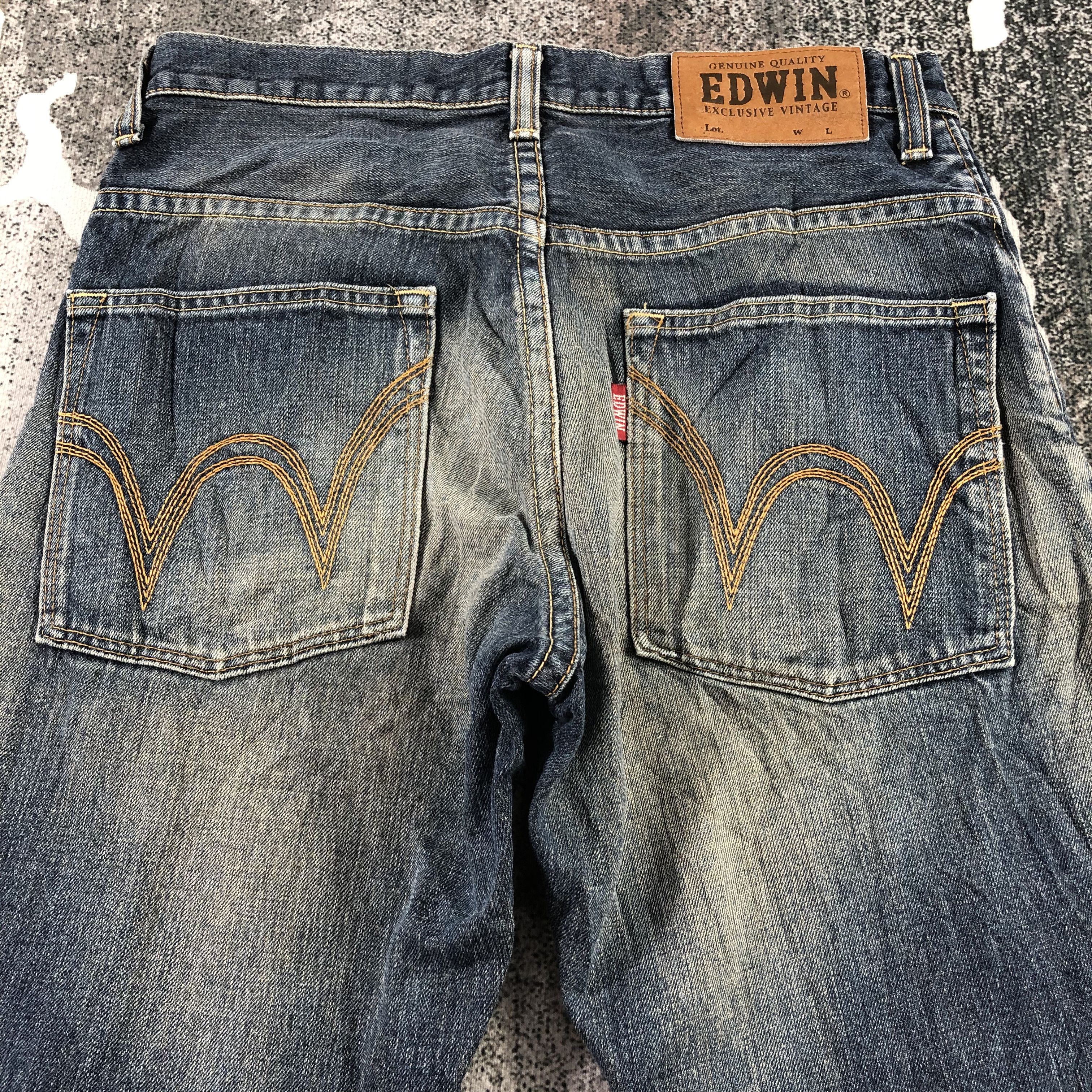 Edwin Vintage Edwin Jeans Distressed Denim KJ1431 Size US 30 / EU 46 - 4 Thumbnail