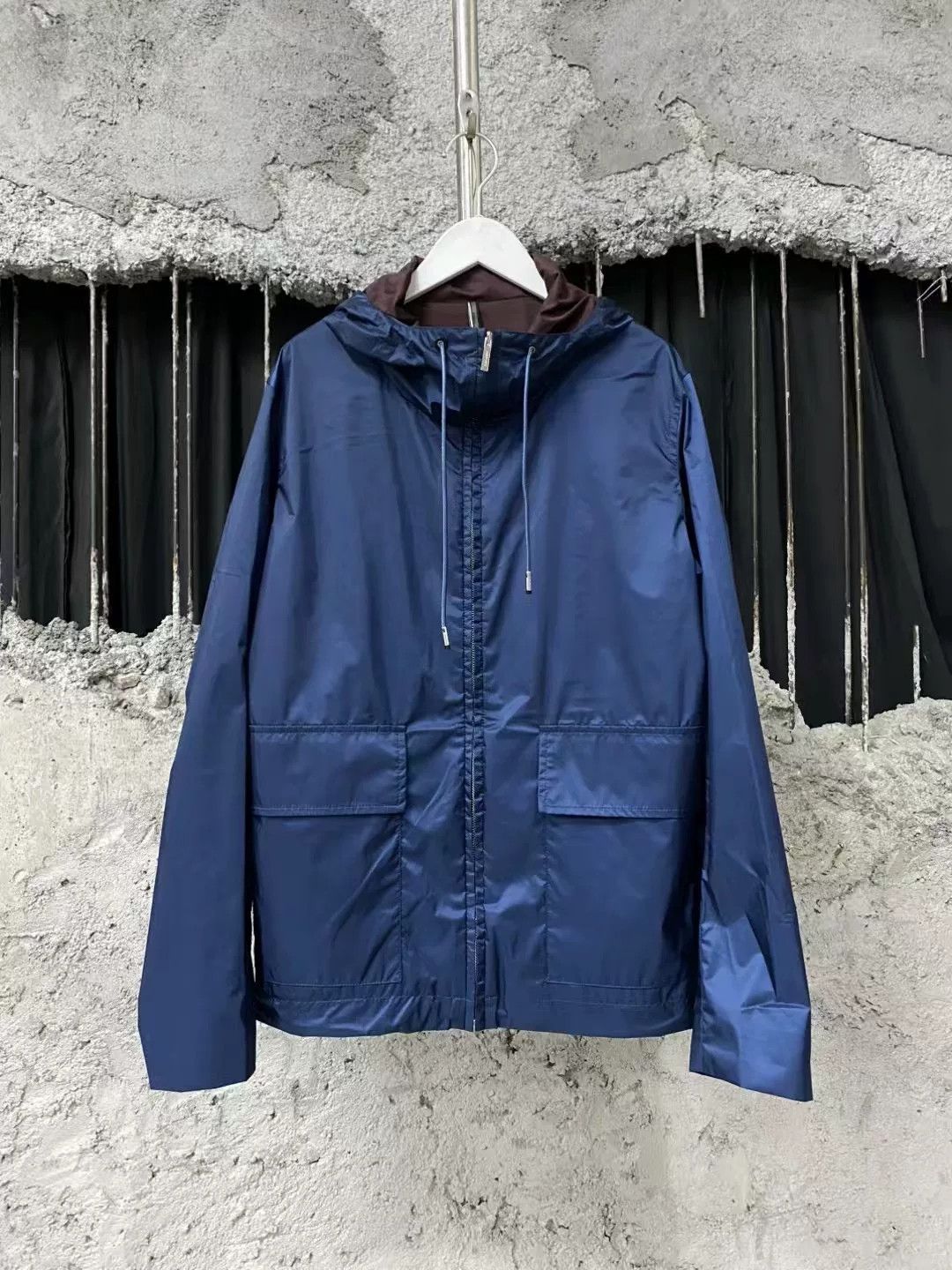 Dior Dior Navy Nylon Zip Hooded Jacket Size US S / EU 44-46 / 1 - 1 Thumbnail