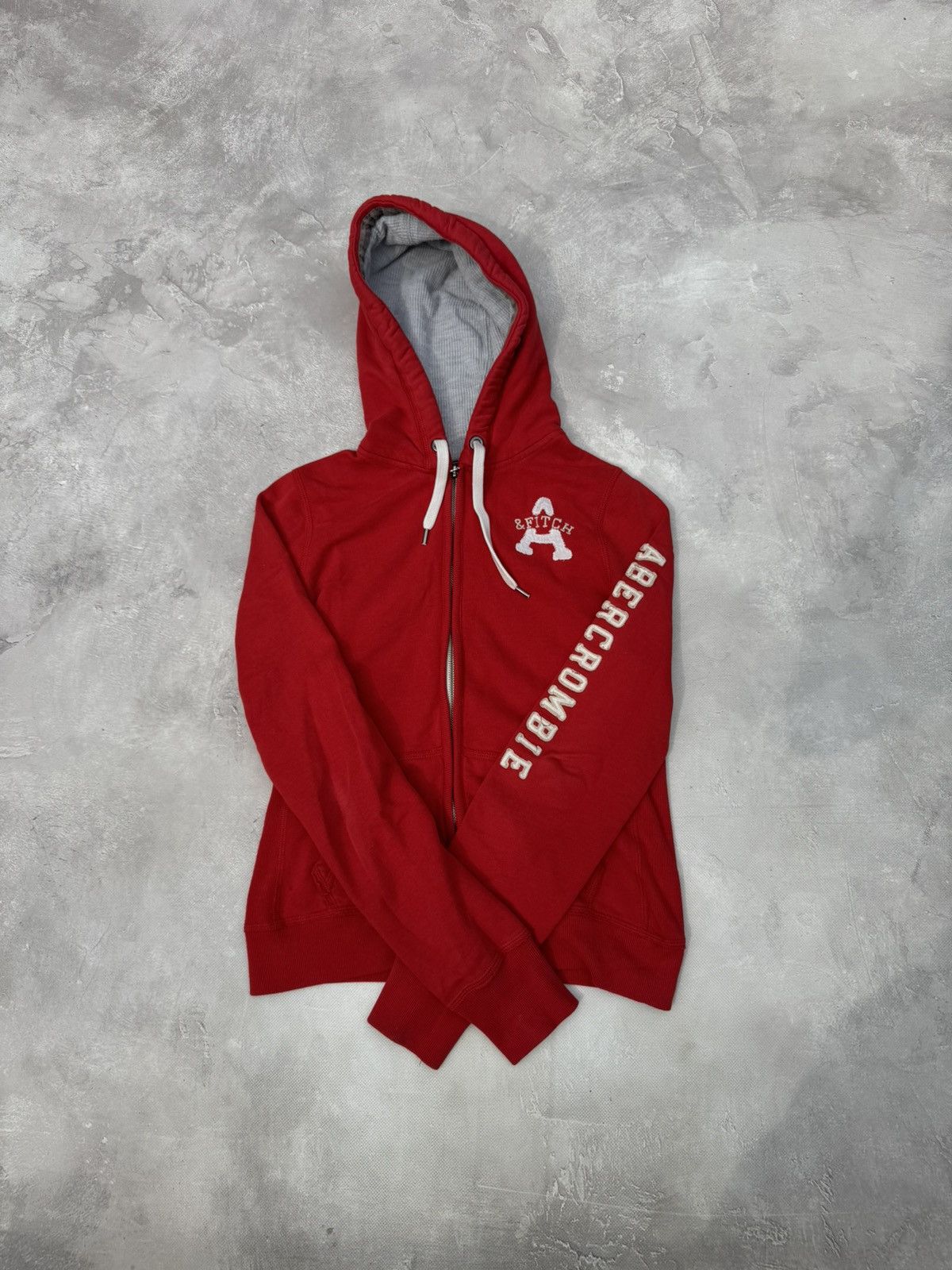 Abercrombie & Fitch Vintage Abercrombie Fitch Y2k Red Zip Hoodie Size M / US 6-8 / IT 42-44 - 2 Thumbnail