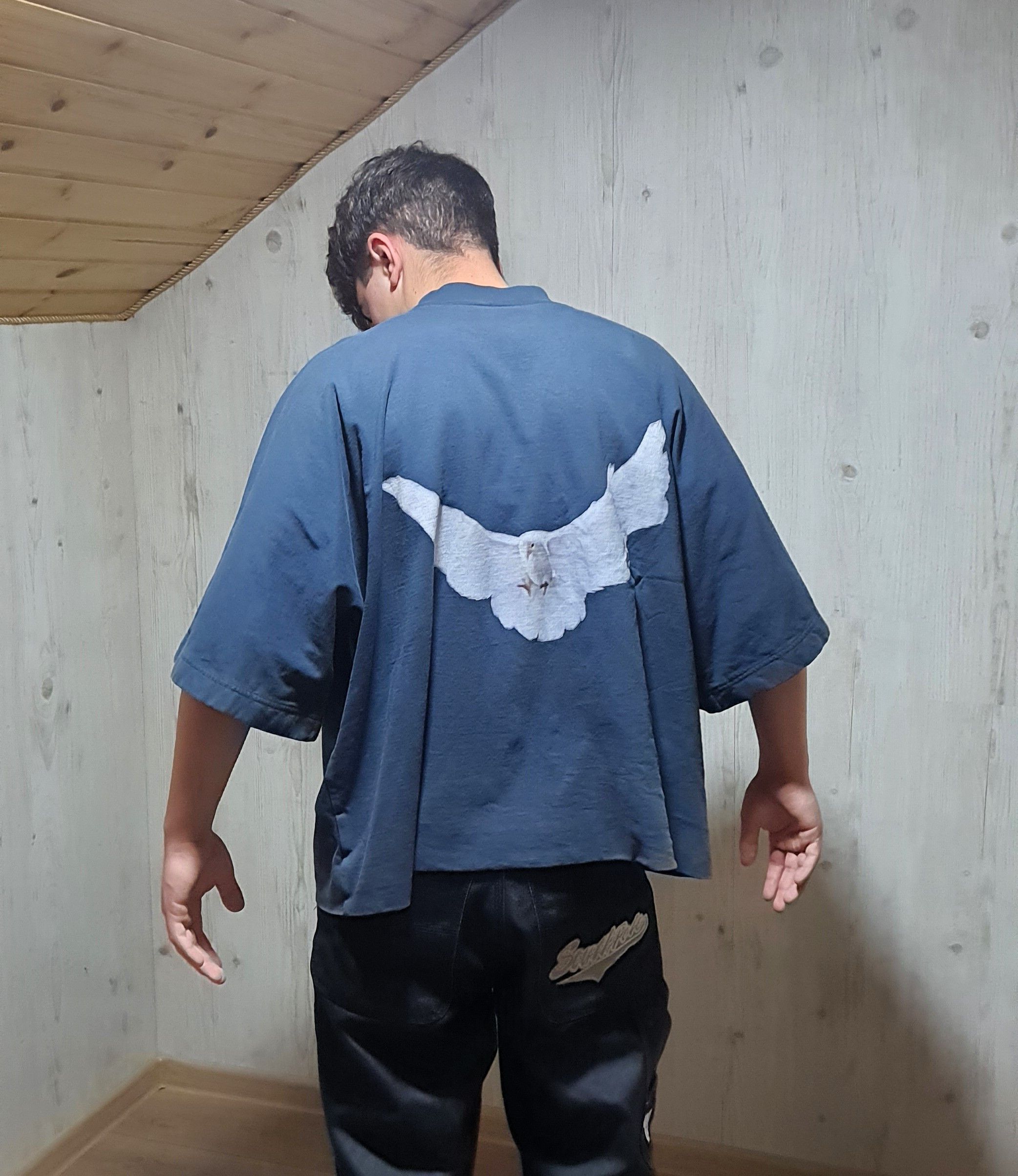 Balenciaga × Gap × Yeezy Balenciaga Yeezy Yzy Gap Cropped NoSeam Dove Tee Size US M / EU 48-50 / 2 - 2 Thumbnail