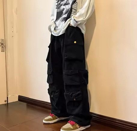 Japanese Brand Baggy Cargo Pants - Y2K Skate Streetwear Size US 31 - 5 Thumbnail